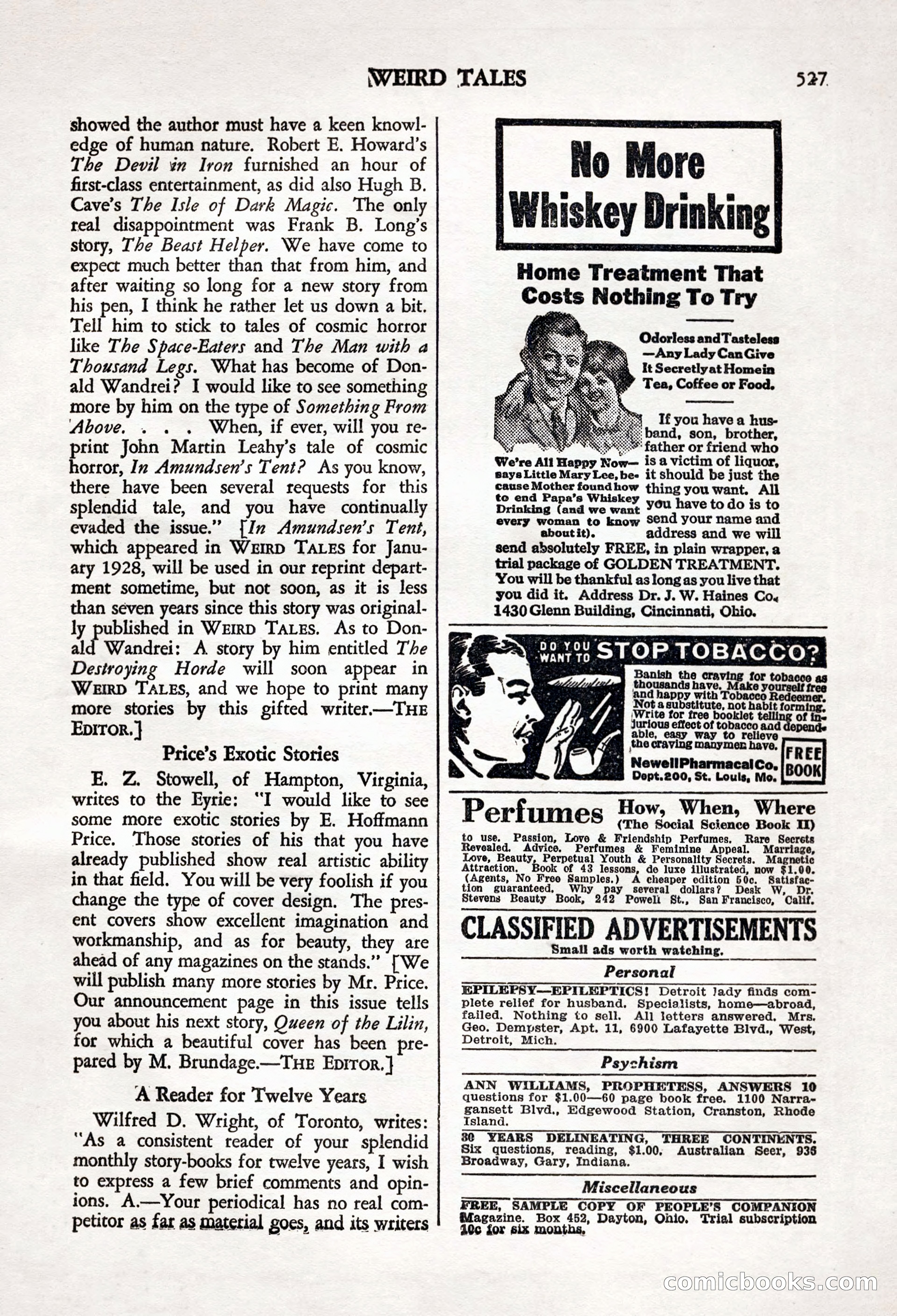 Weird Tales, Vol. 24, No. 4 — page 129 of 132
