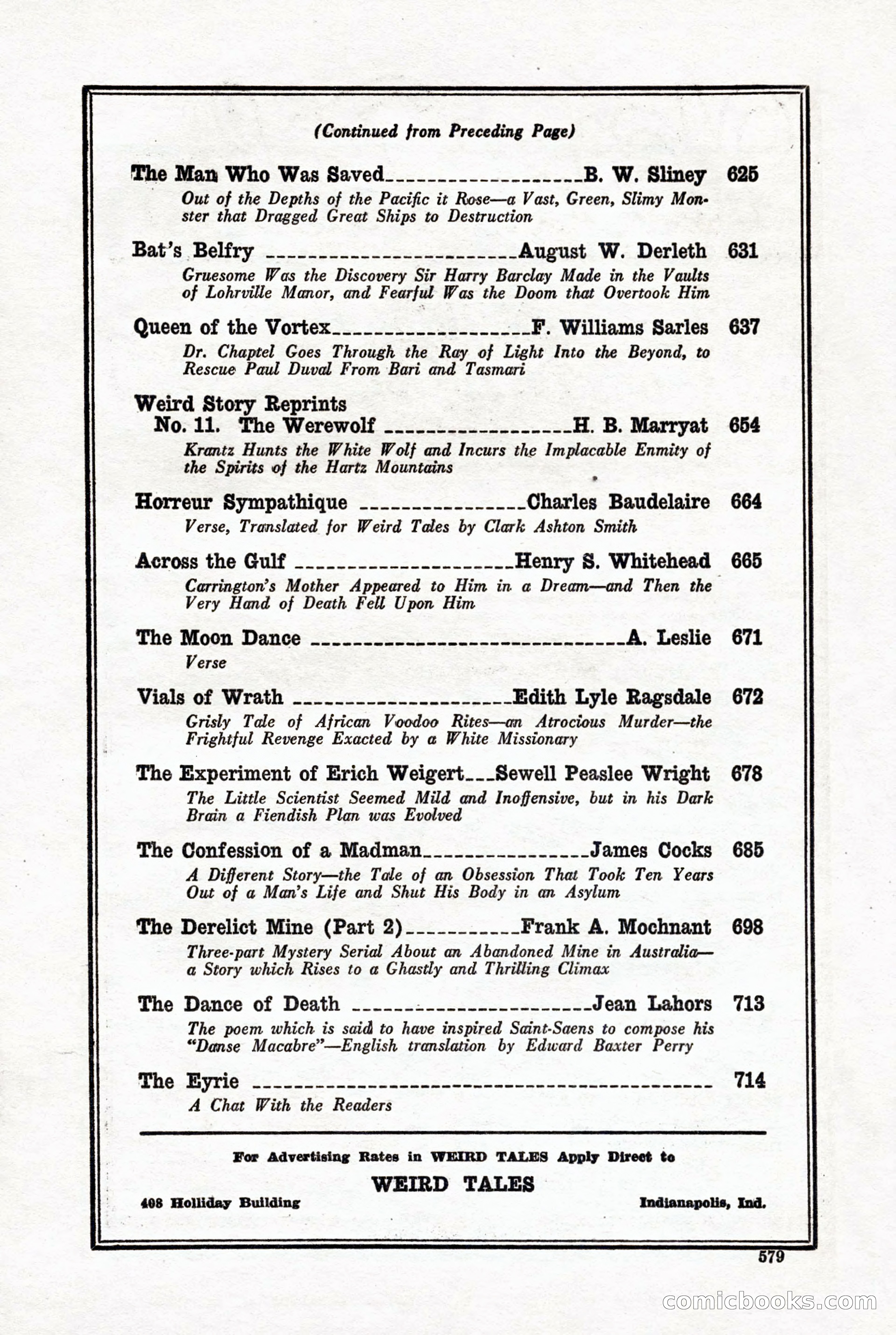 Weird Tales, May 1926 — page 5 of 148