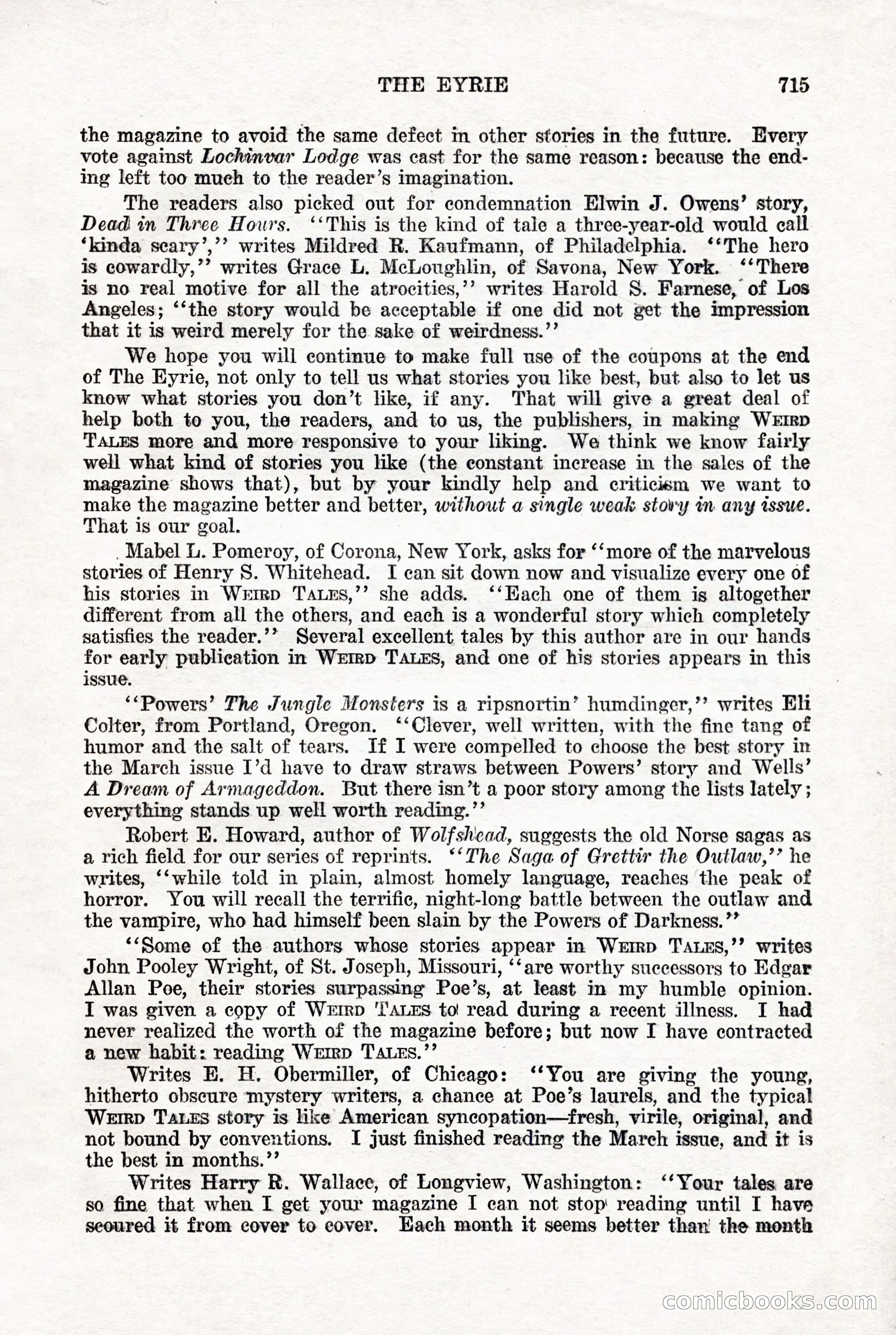 Weird Tales, May 1926 — page 141 of 148