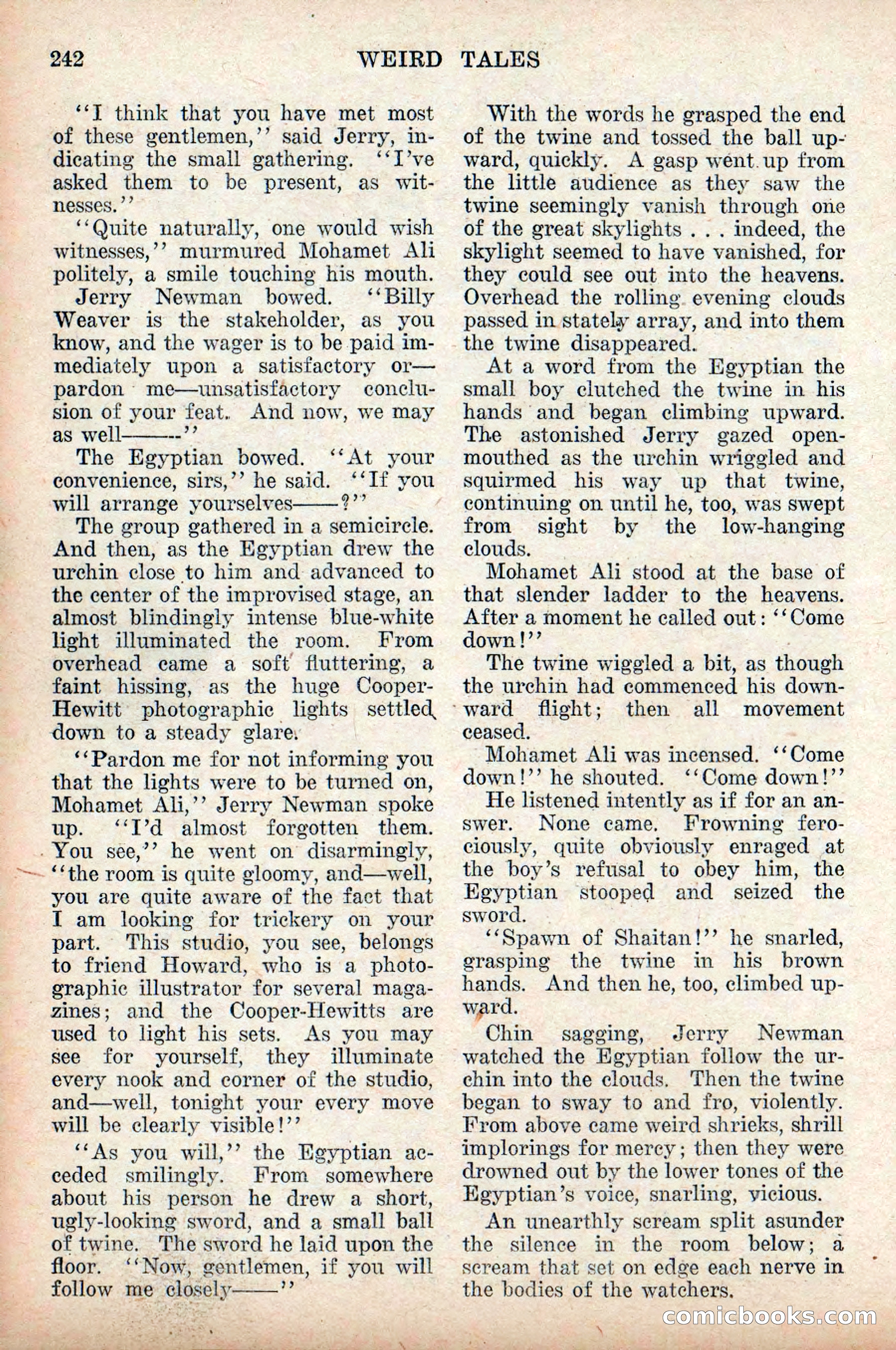 Weird Tales, Vol. 9 No. 2 — page 100 of 148