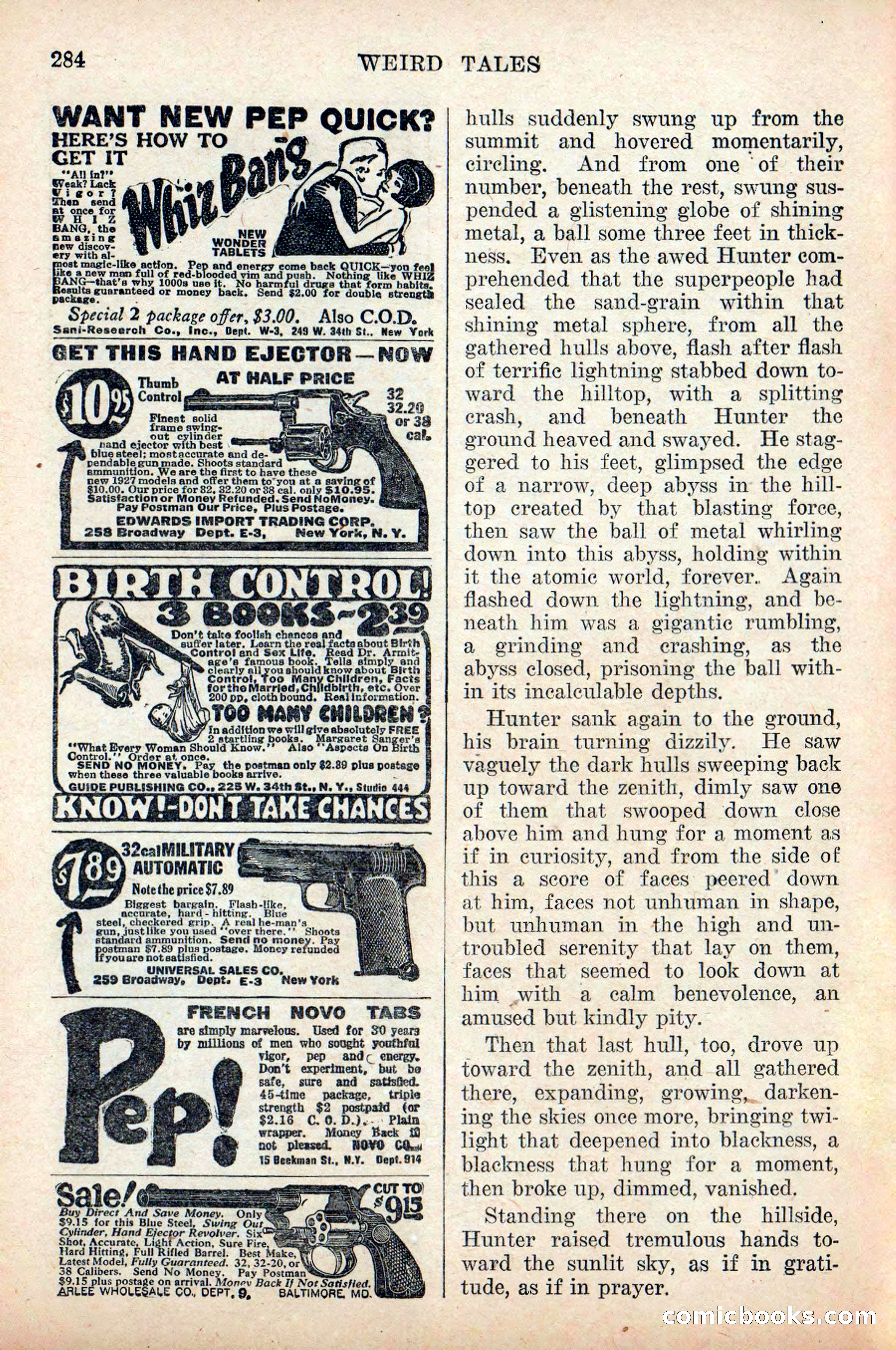 Weird Tales, Vol. 9 No. 2 — page 142 of 148