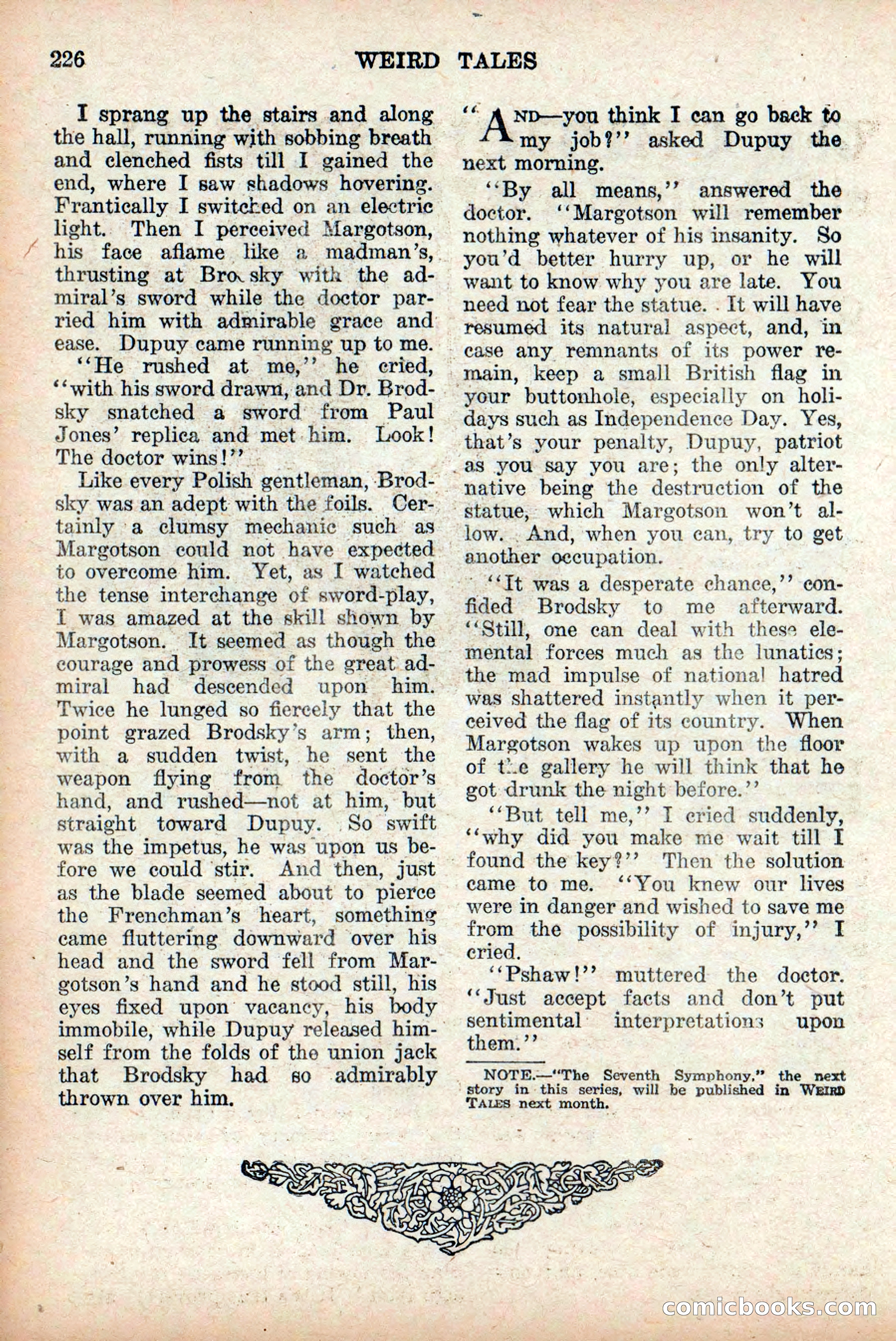 Weird Tales, Vol. 9, No. 2 — page 84 of 148