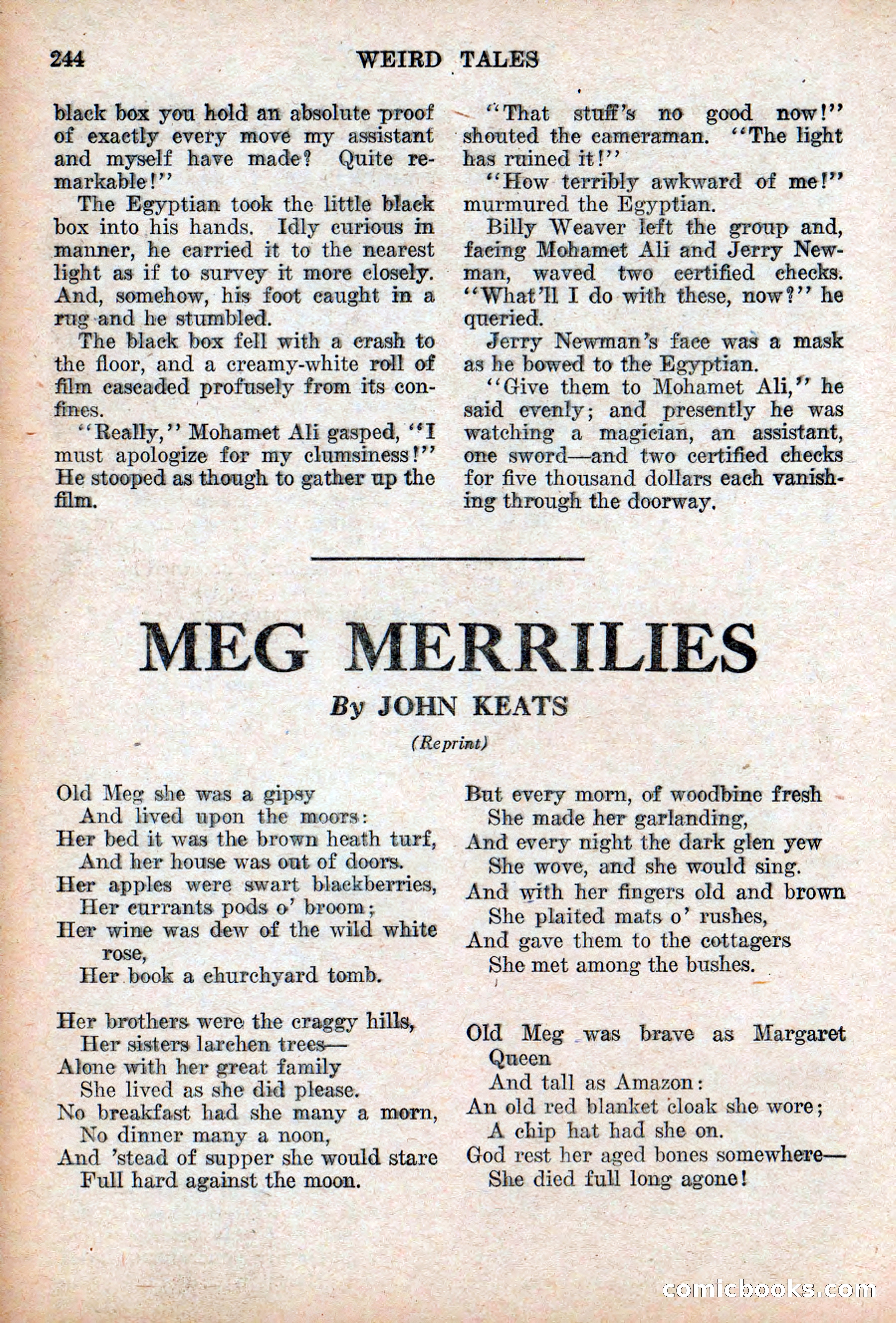 Weird Tales, Vol. 9, No. 2 — page 102 of 148