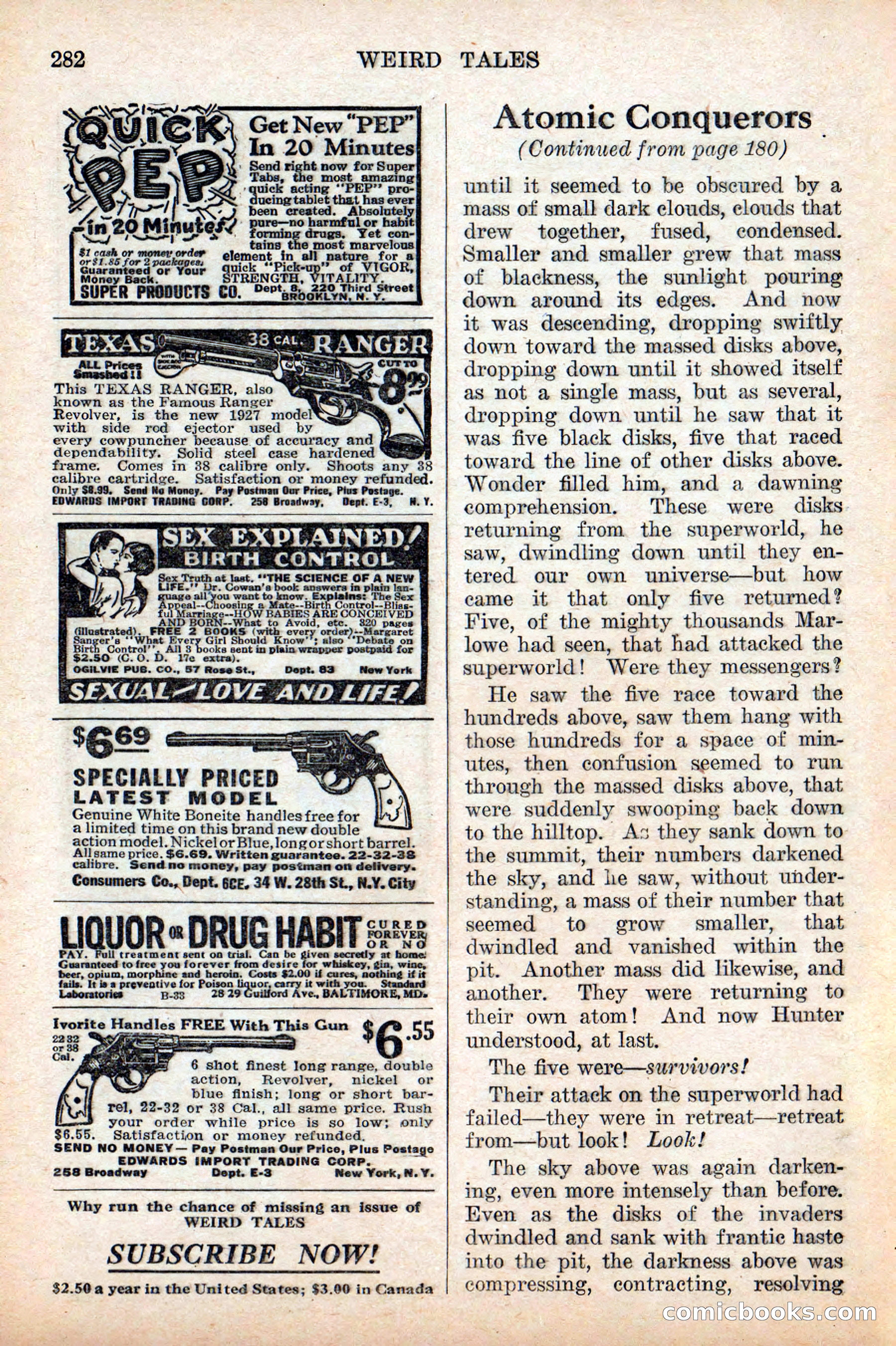 Weird Tales, Vol. 9, No. 2 — page 140 of 148