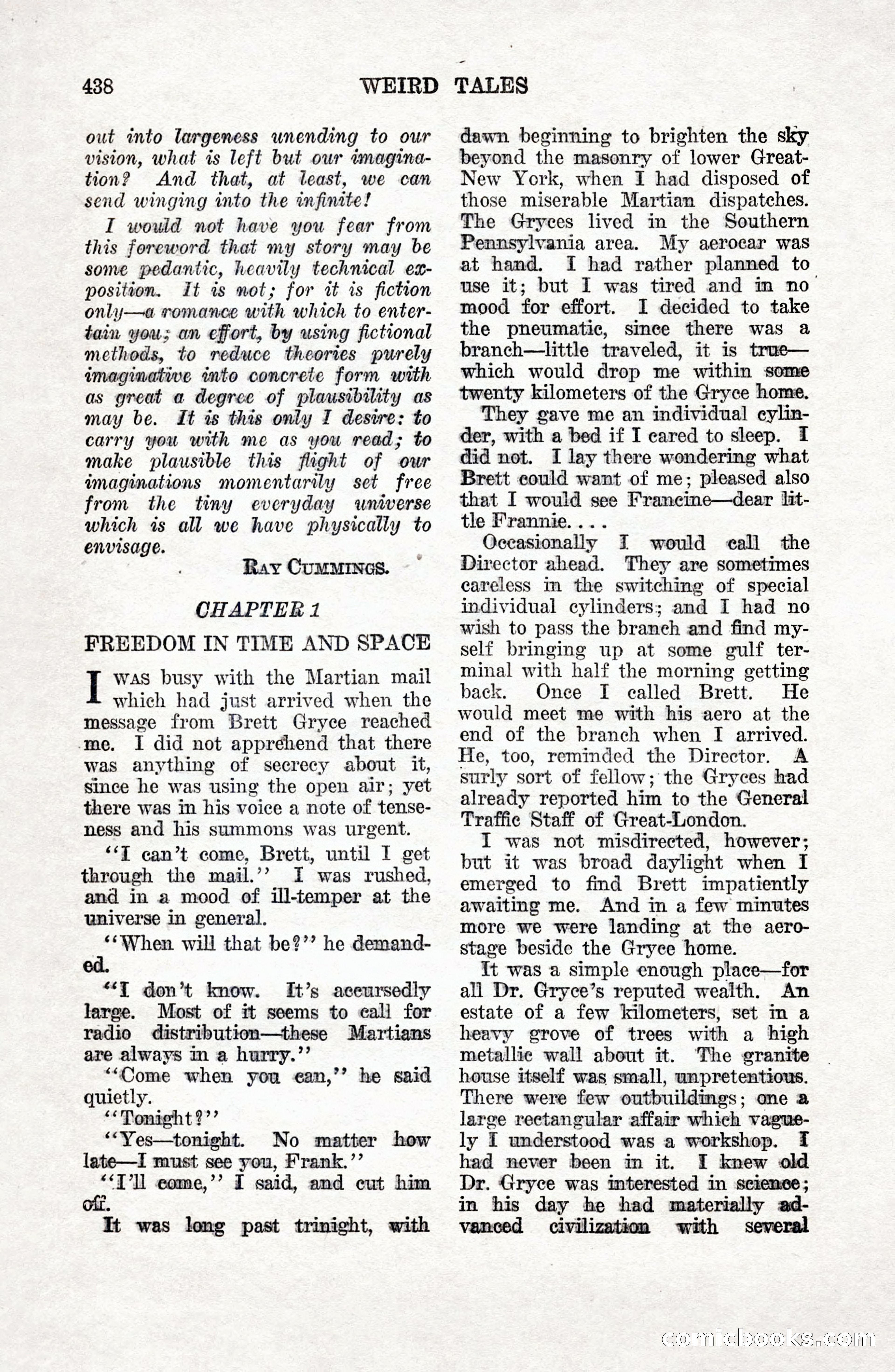 Weird Tales, Vol. 9 No. 4 — page 8 of 148