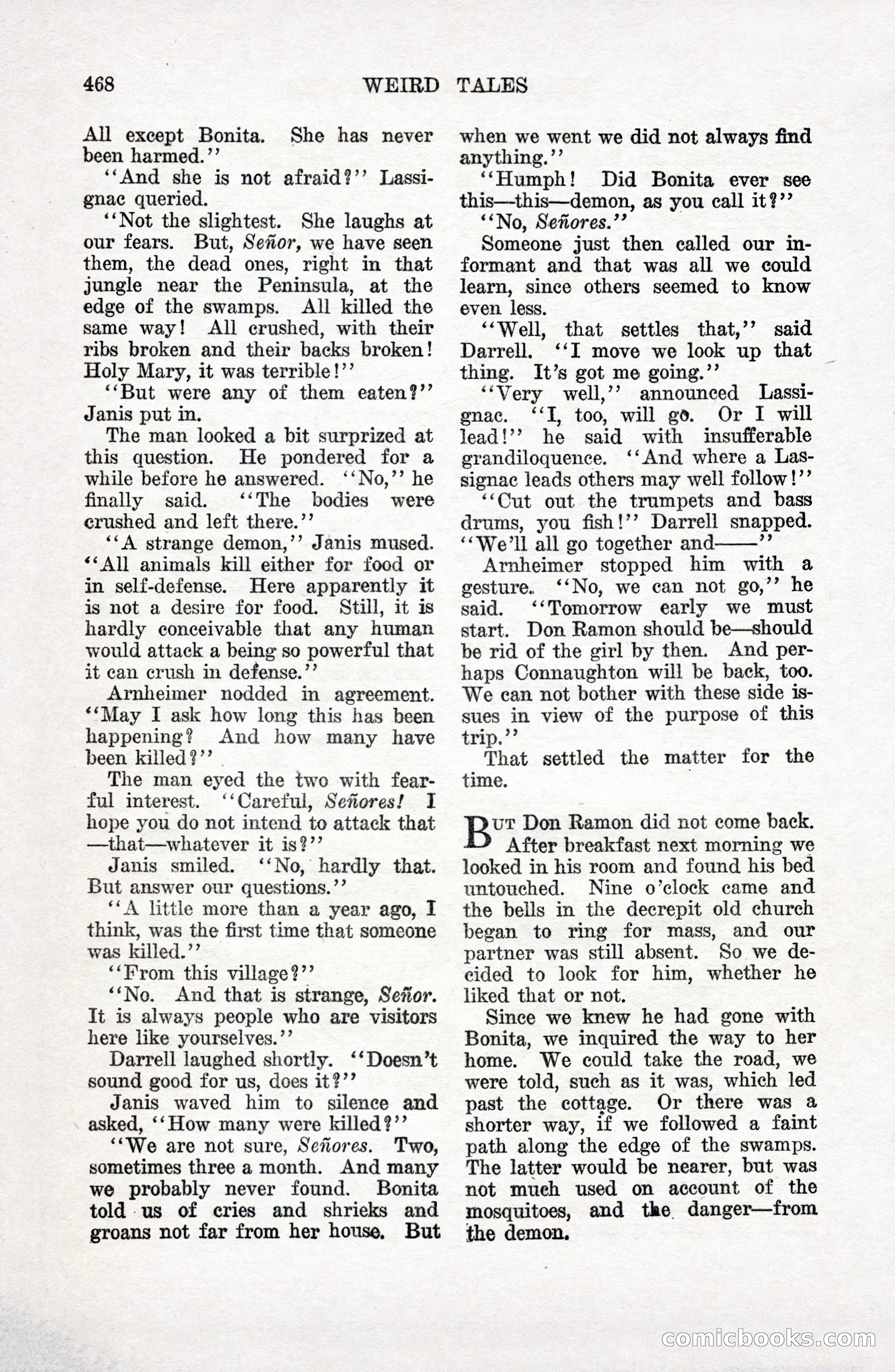 Weird Tales, Vol. 9 No. 4 — page 38 of 148