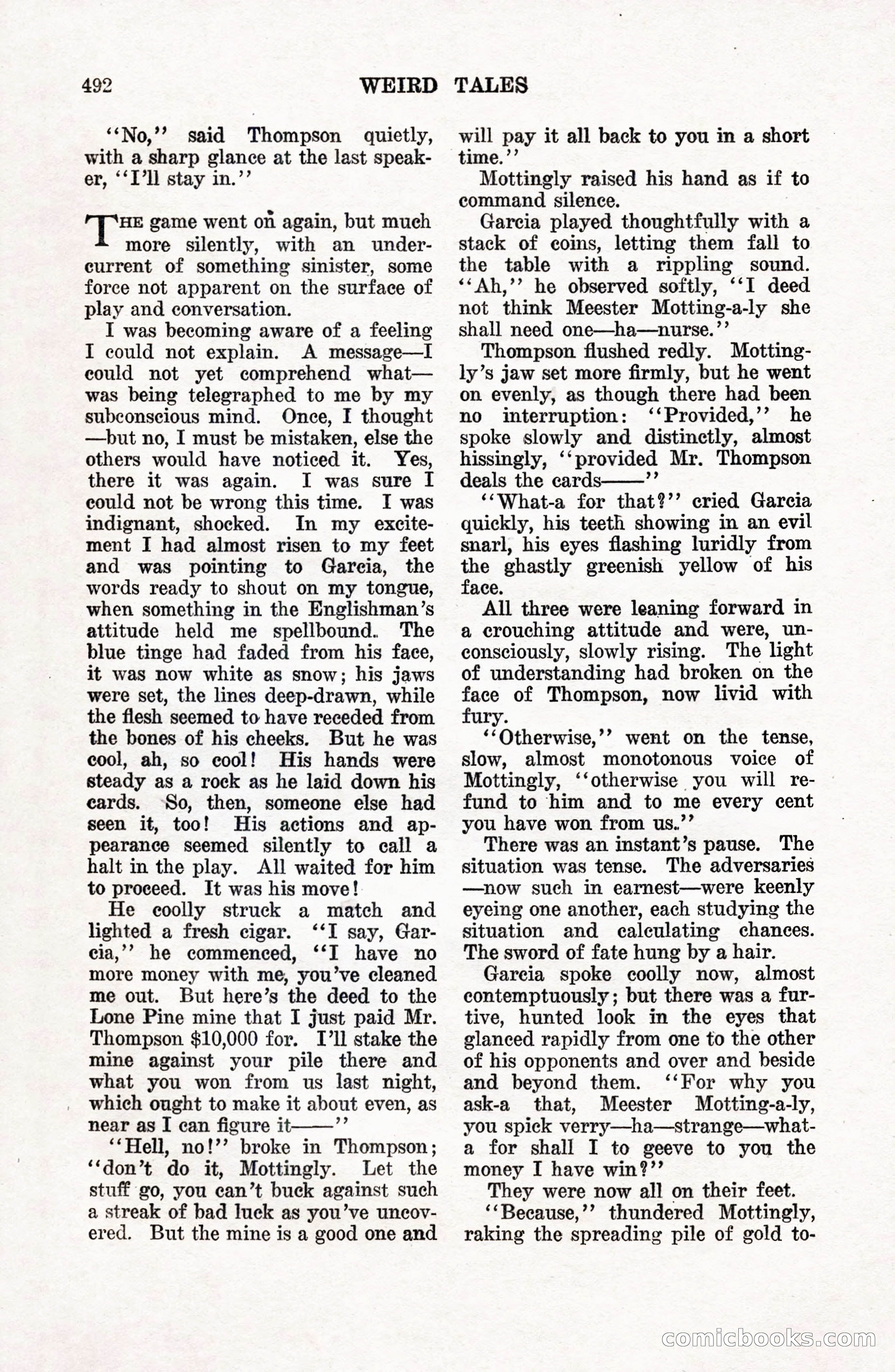 Weird Tales, Vol. 9 No. 4 — page 62 of 148