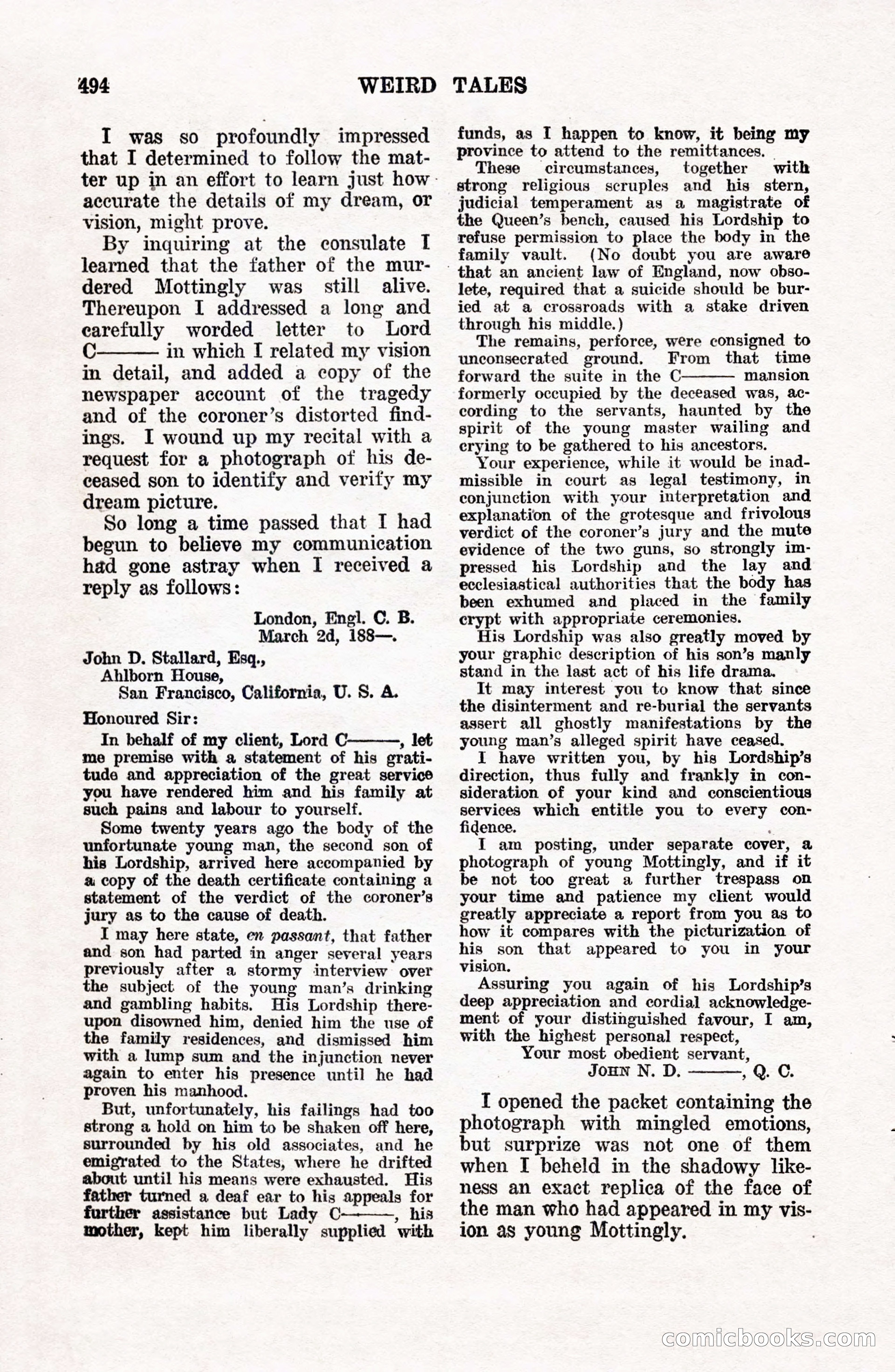 Weird Tales, Vol. 9 No. 4 — page 64 of 148