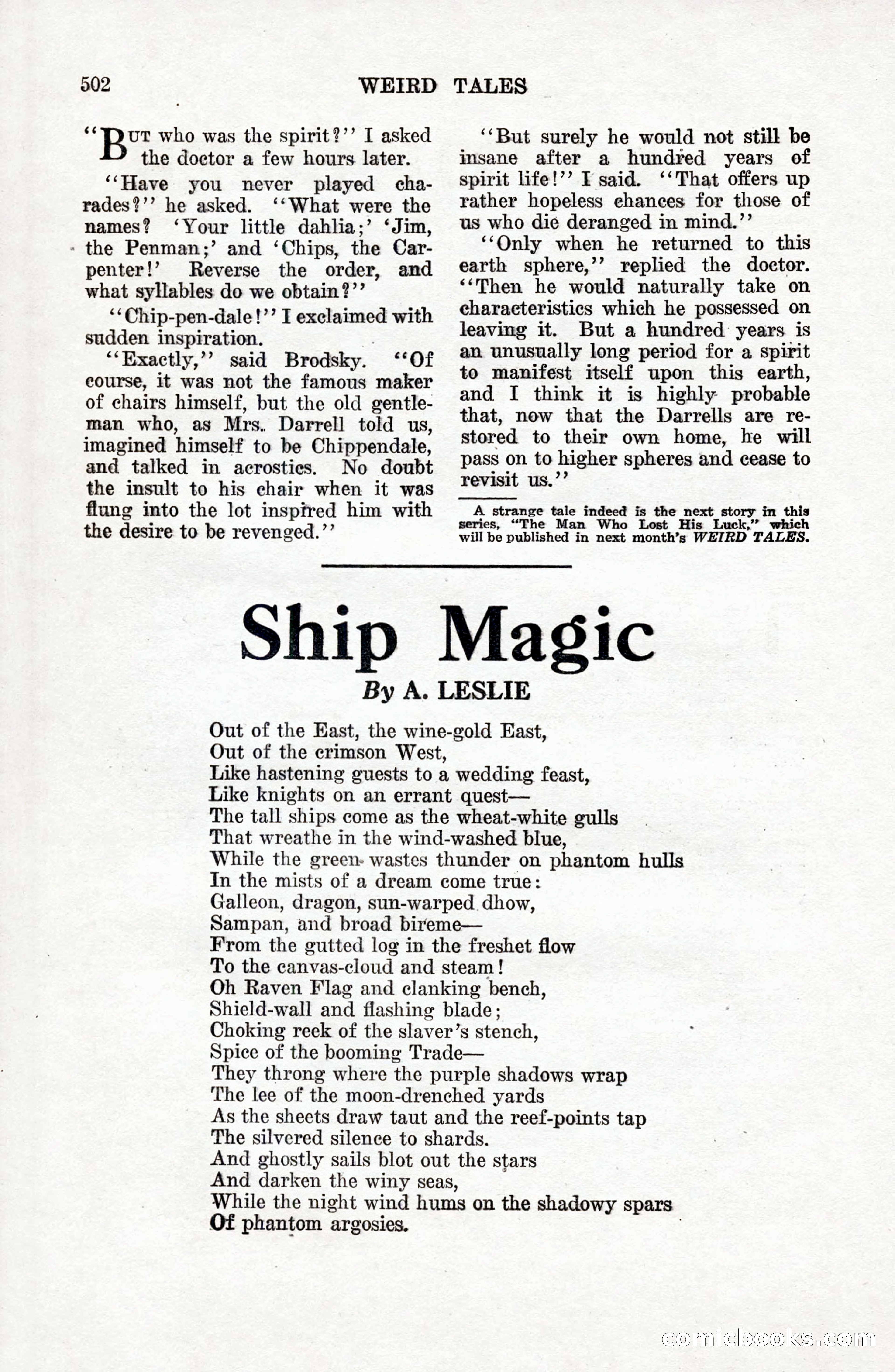 Weird Tales, Vol. 9 No. 4 — page 72 of 148