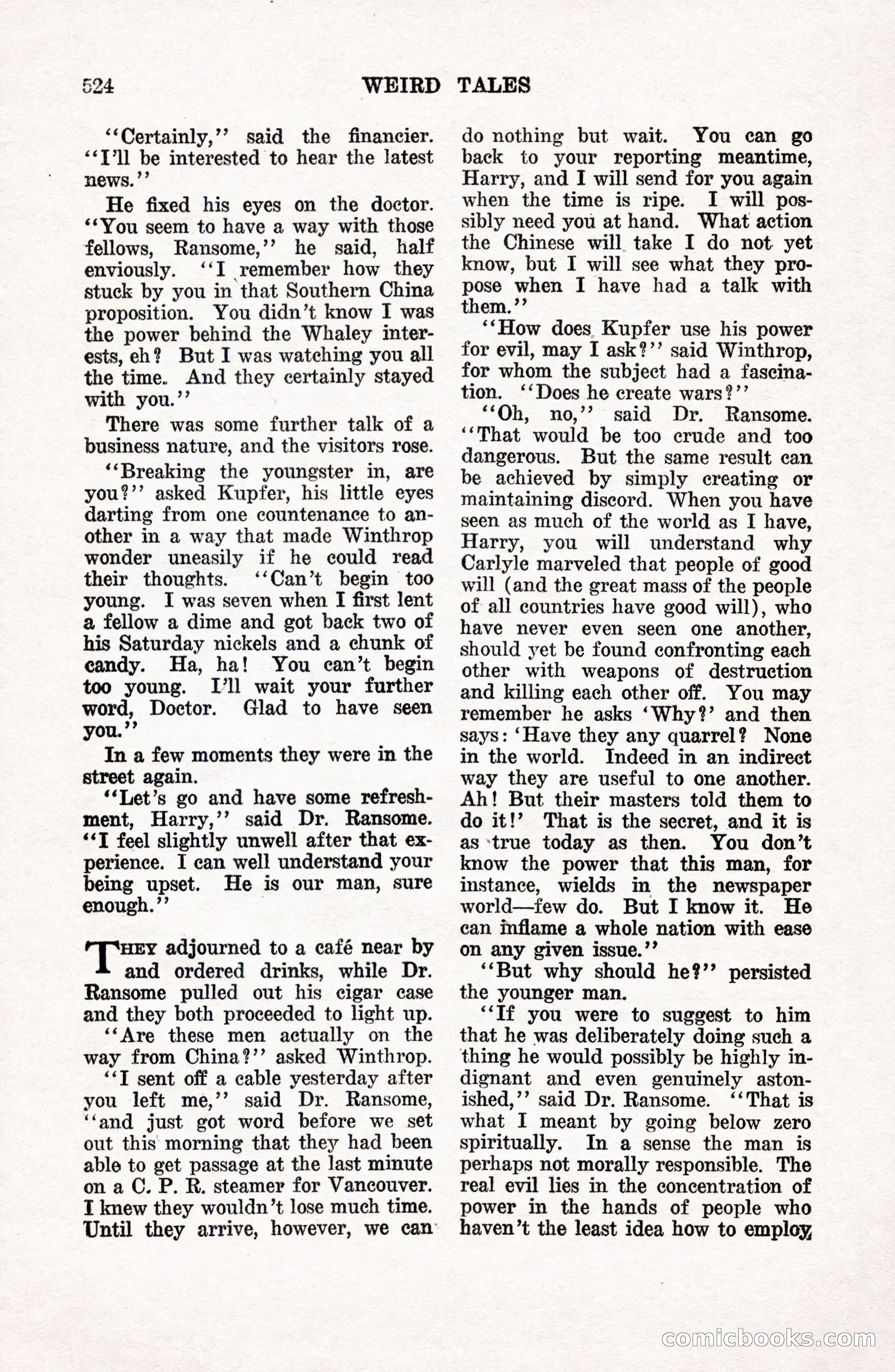 Weird Tales, Vol. 9 No. 4 — page 94 of 148