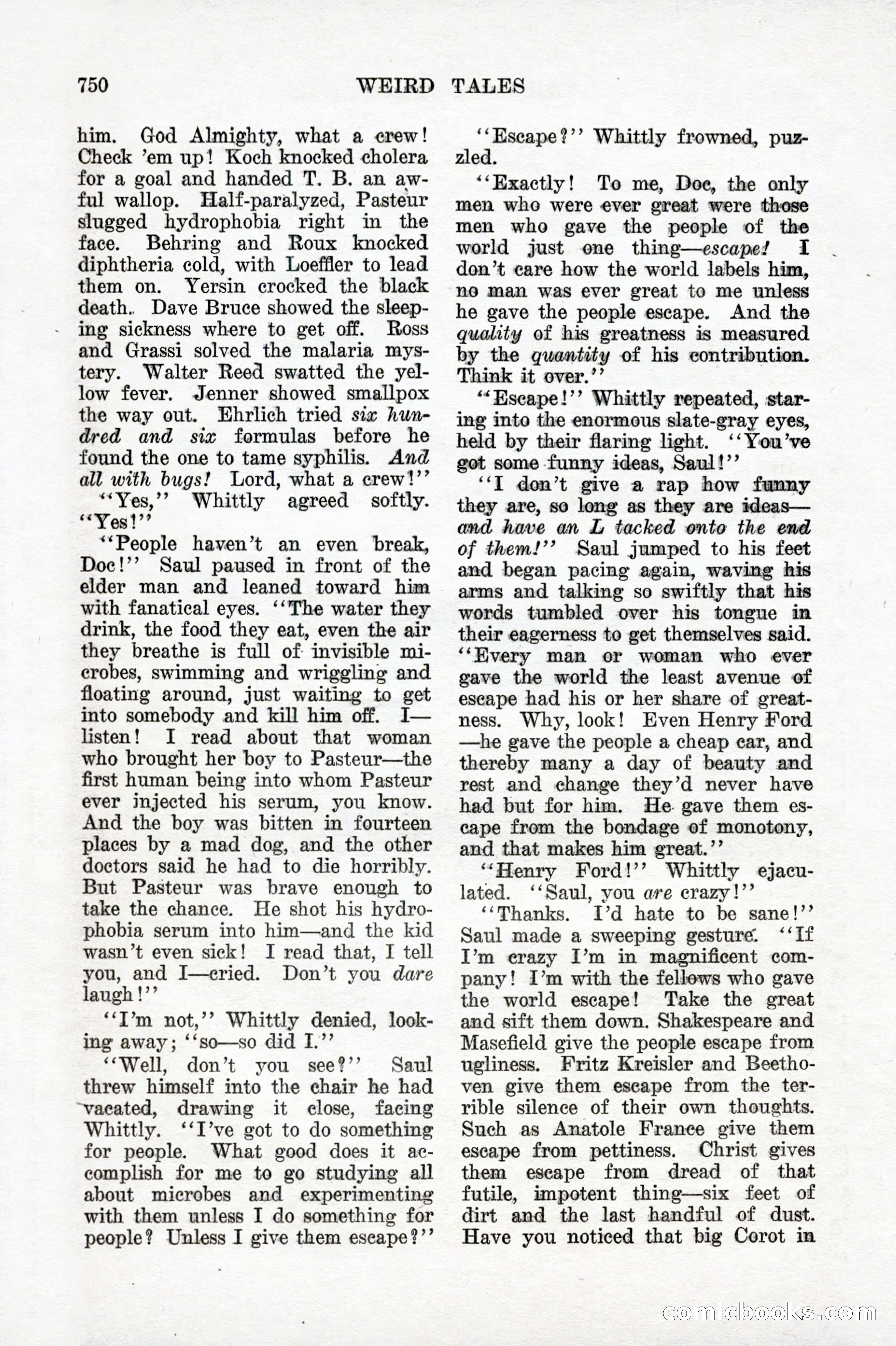 Weird Tales, Vol. IX No. 6 — page 32 of 148