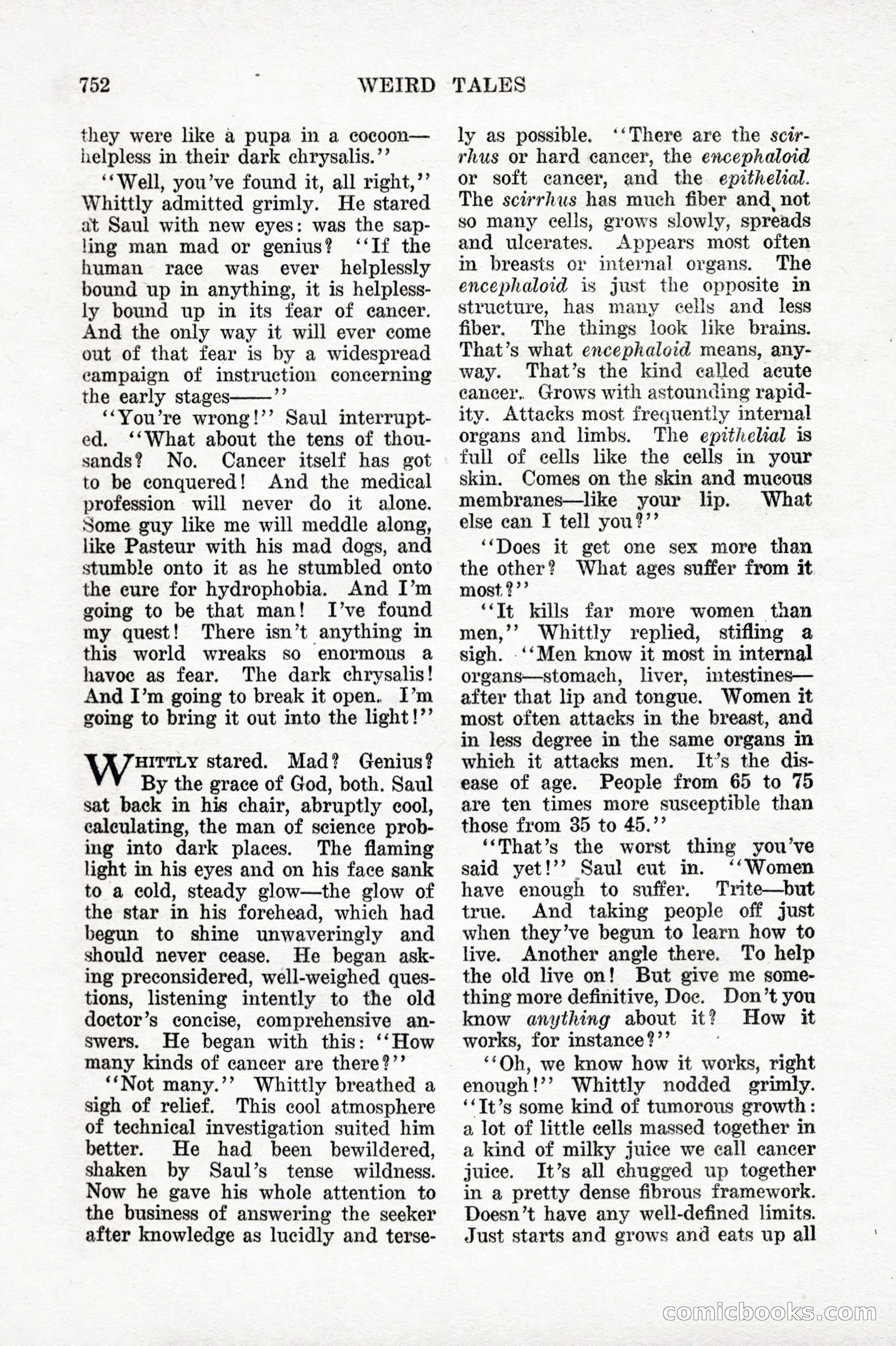 Weird Tales, Vol. IX No. 6 — page 34 of 148