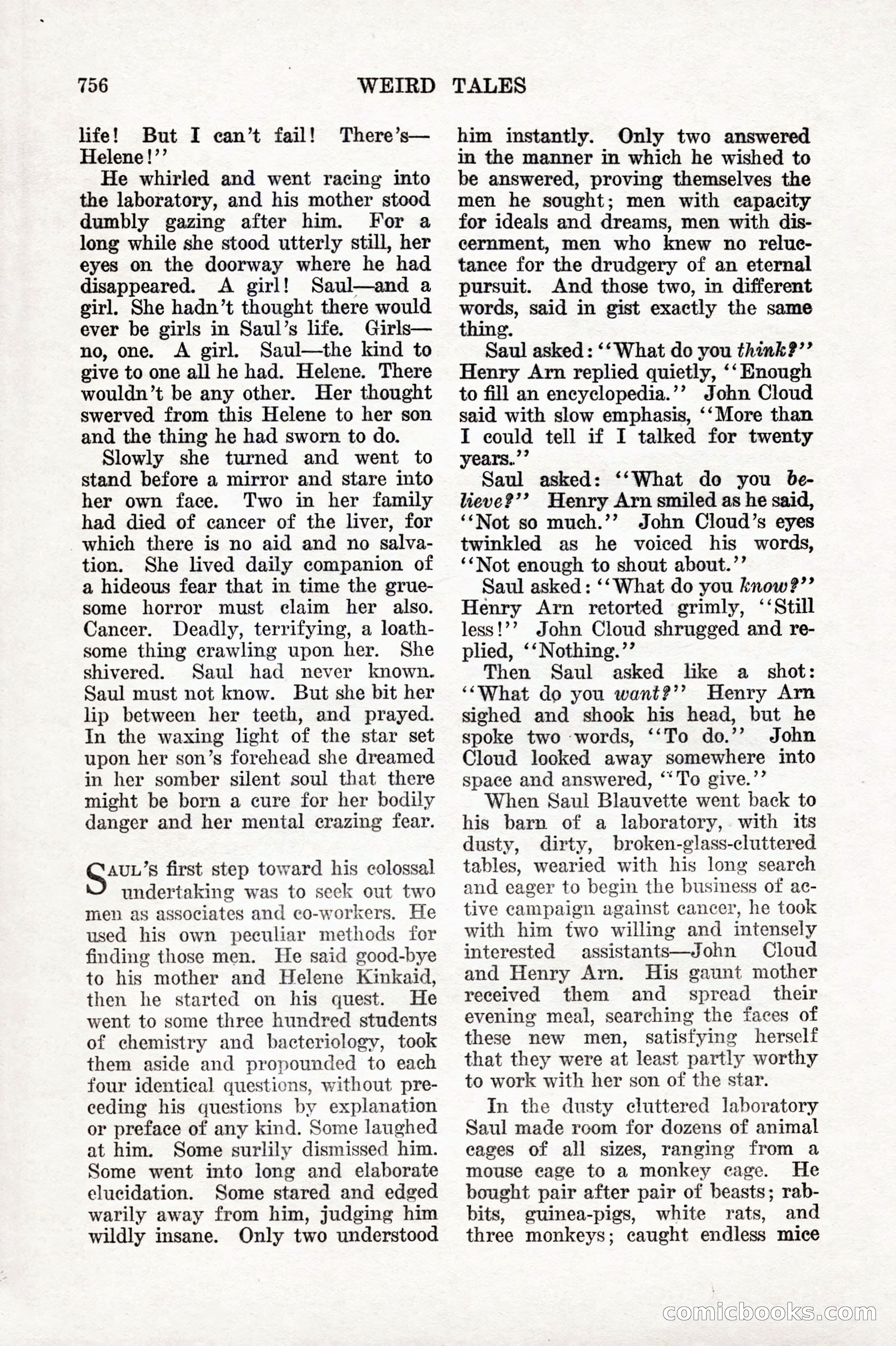 Weird Tales, Vol. IX No. 6 — page 38 of 148