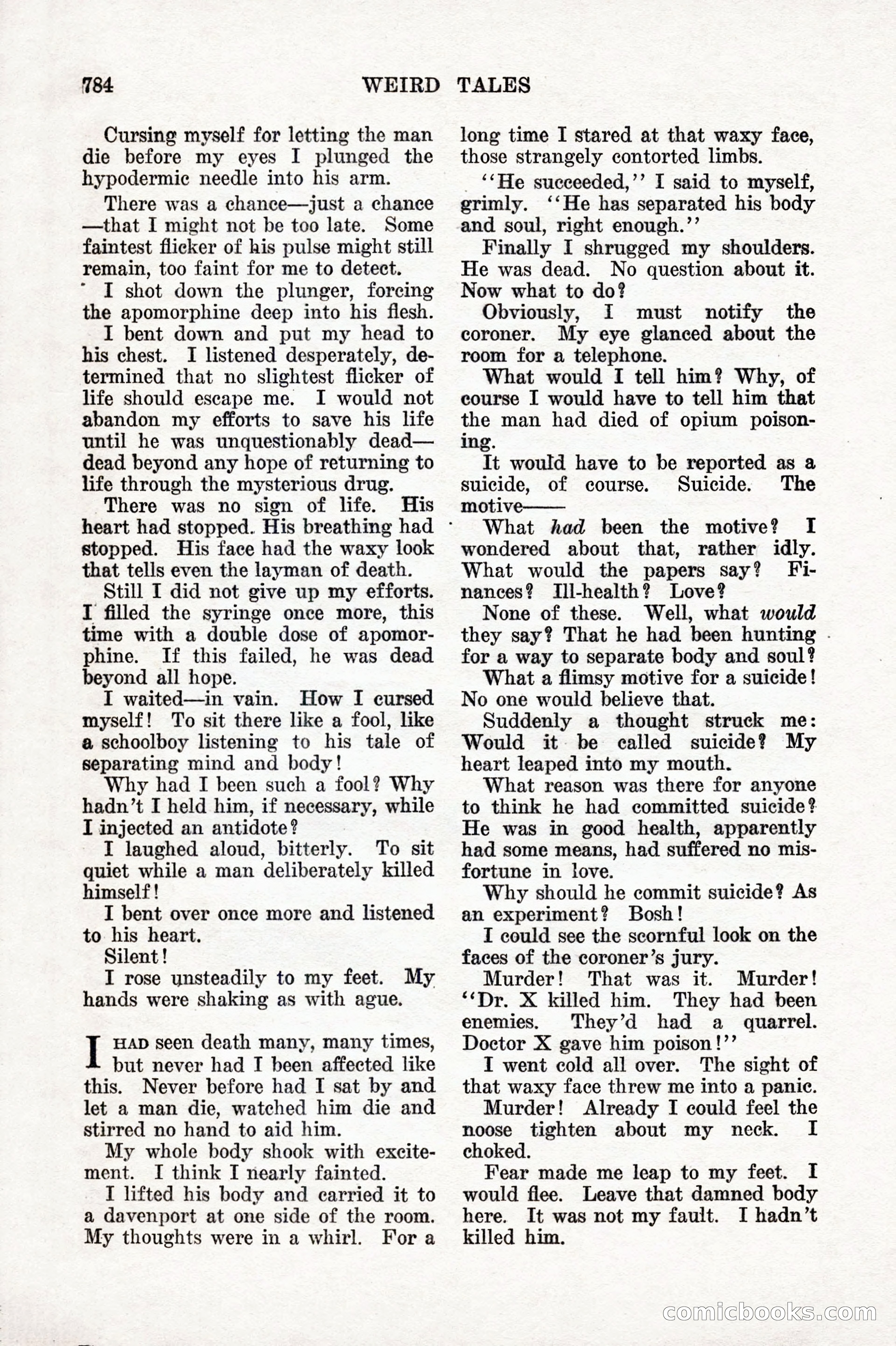 Weird Tales, Vol. IX No. 6 — page 66 of 148