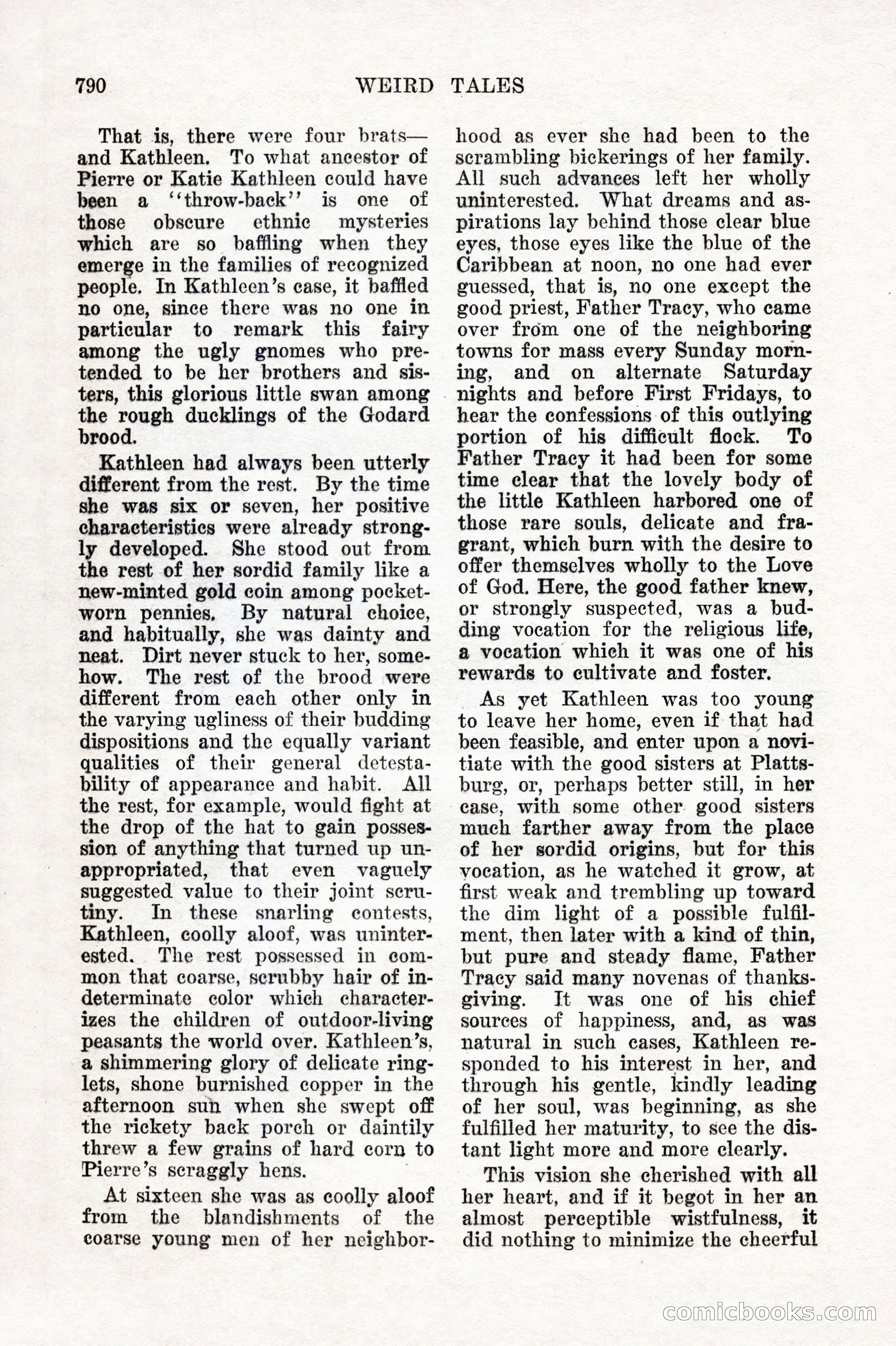 Weird Tales, Vol. IX No. 6 — page 72 of 148