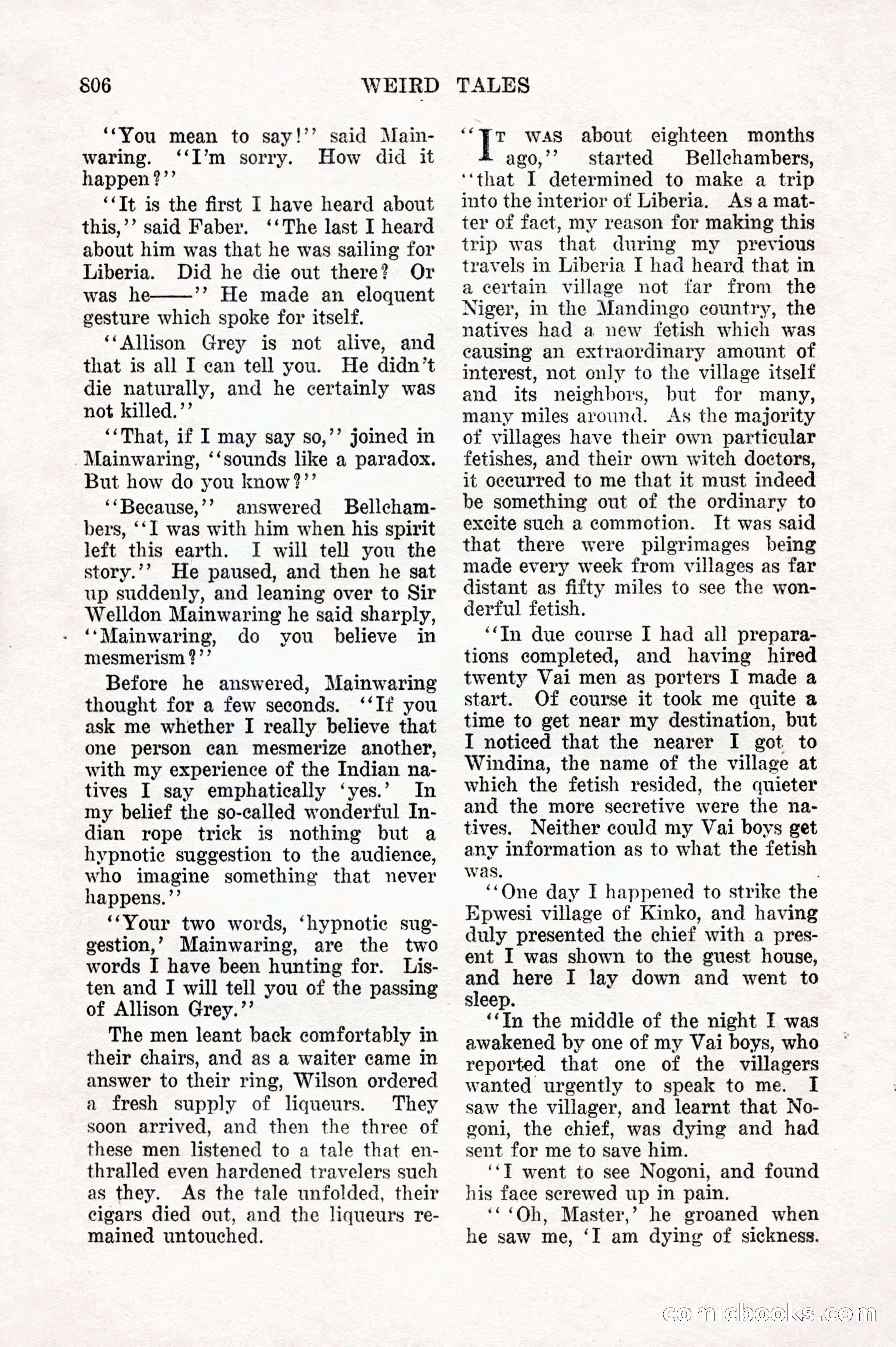 Weird Tales, Vol. IX No. 6 — page 88 of 148