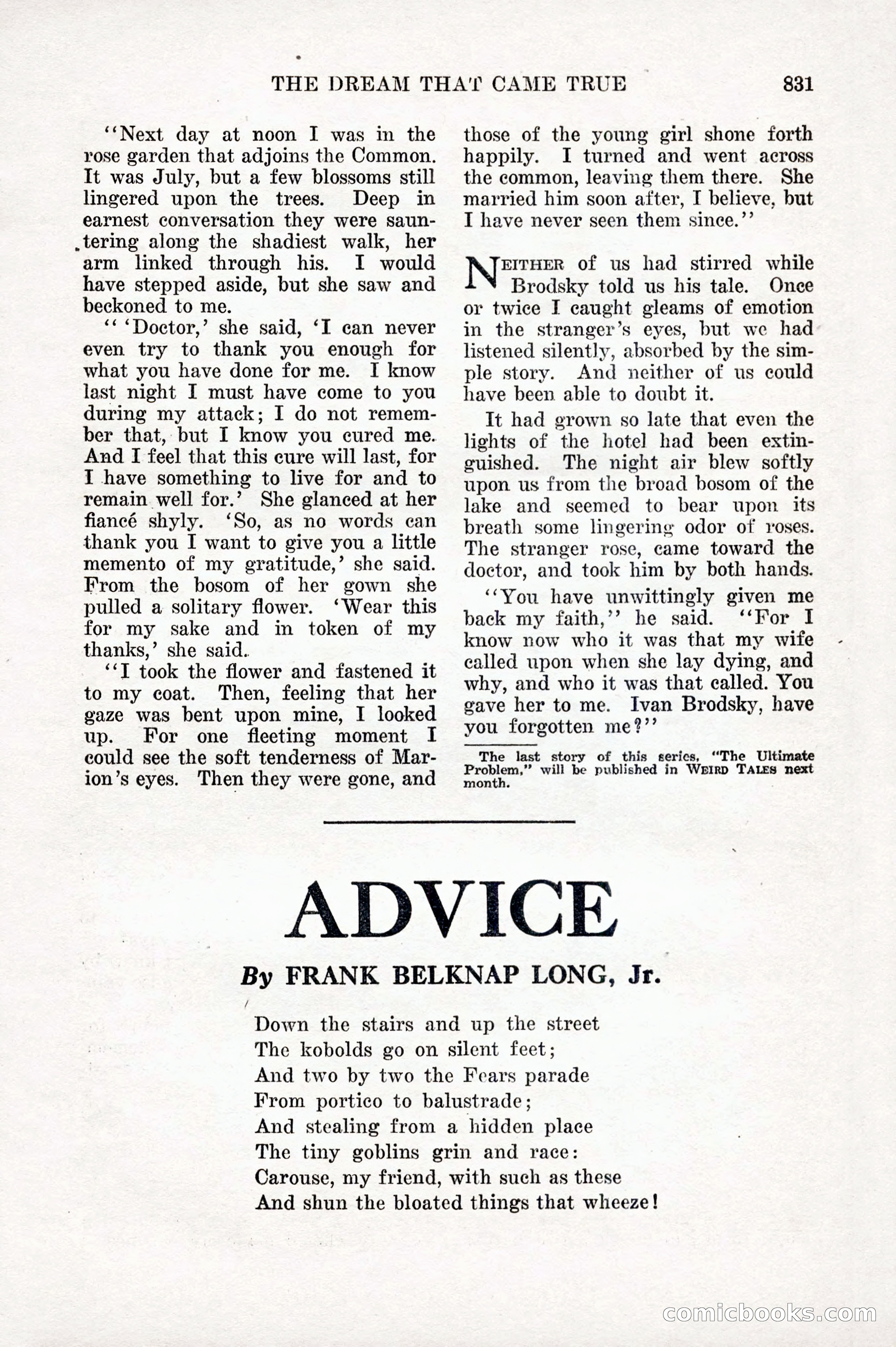 Weird Tales, Vol. IX No. 6 — page 113 of 148