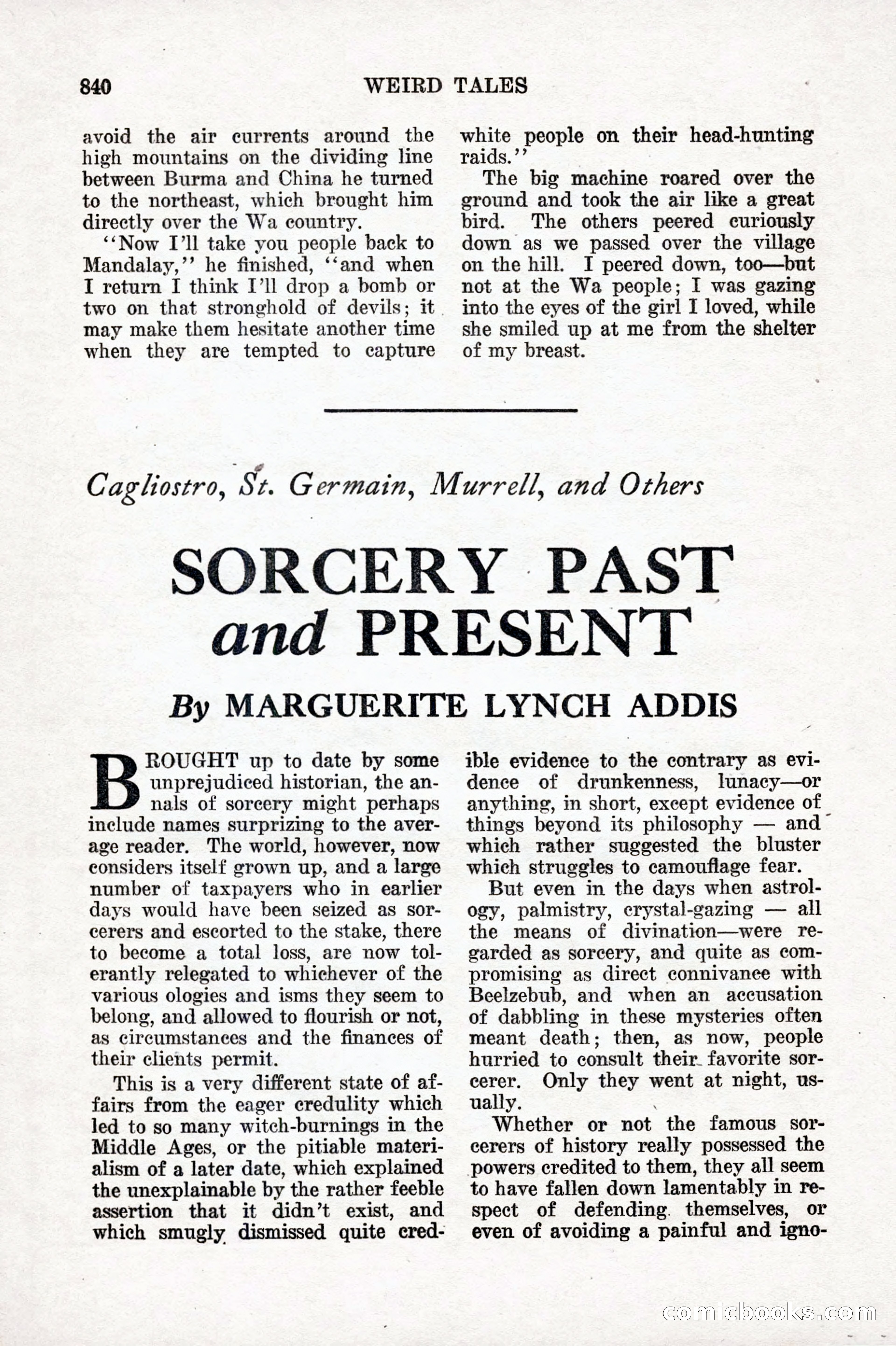 Weird Tales, Vol. IX No. 6 — page 122 of 148