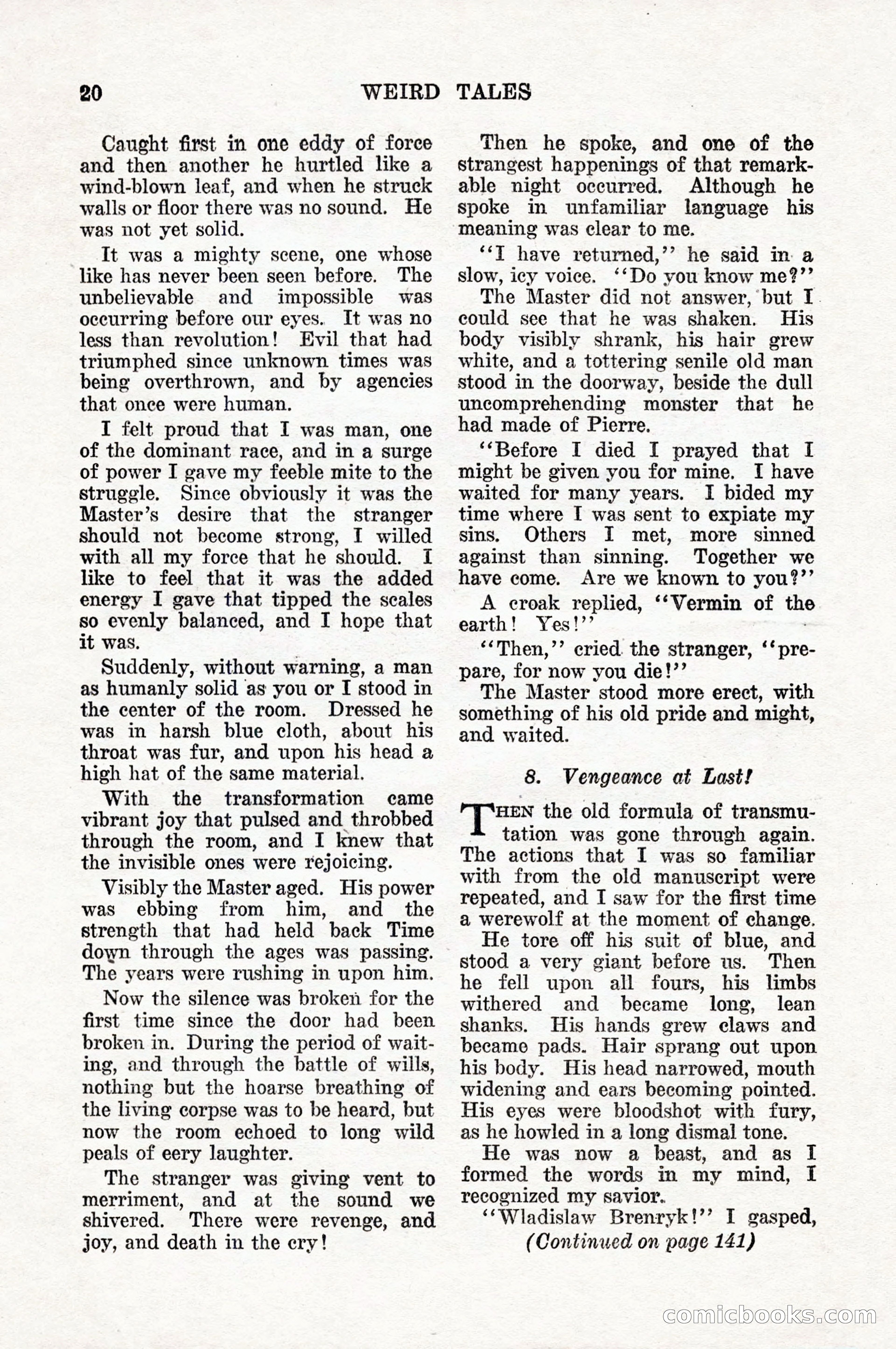 Weird Tales, Vol. 10, No. 1 — page 22 of 148