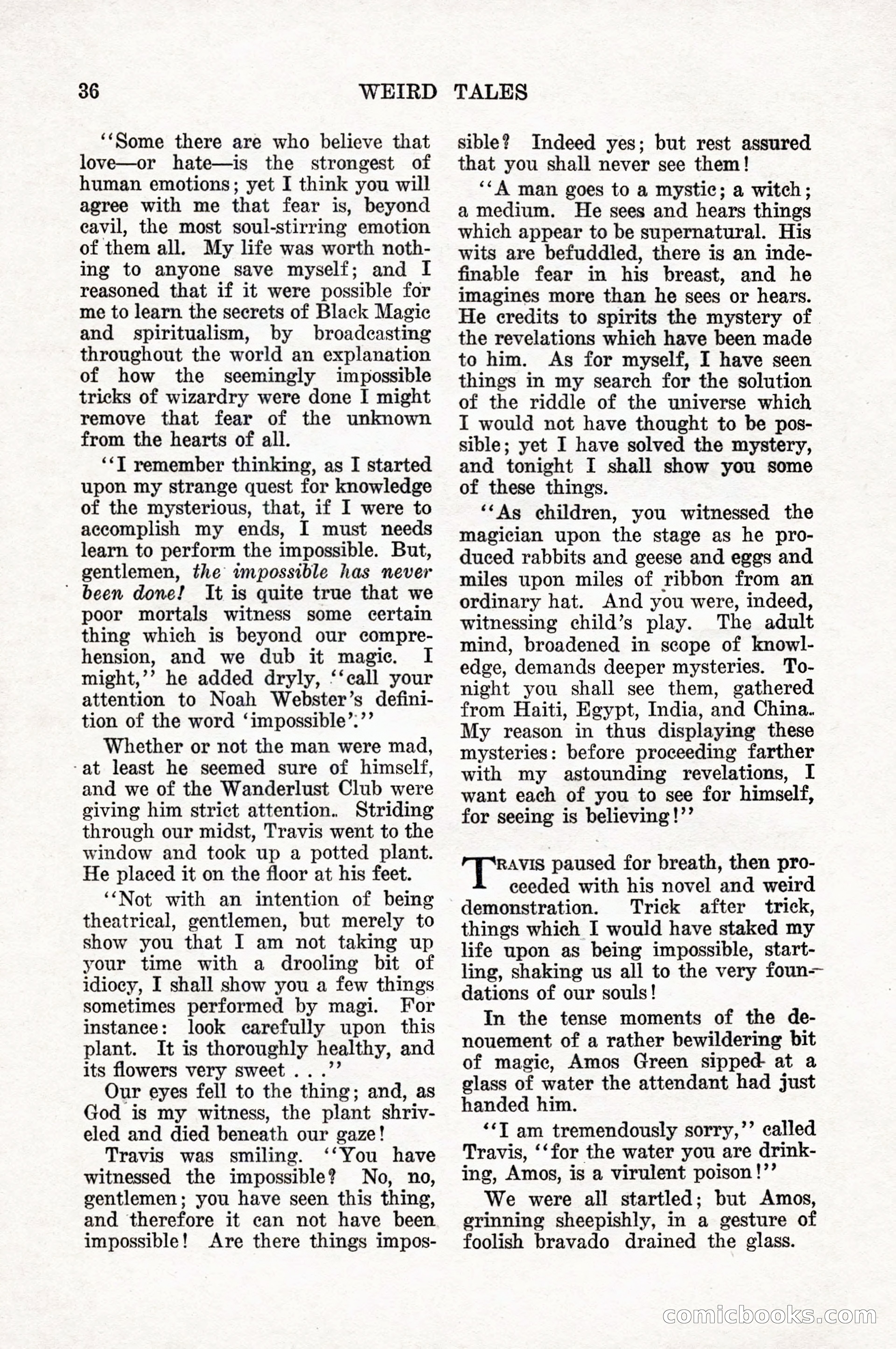 Weird Tales, Vol. 10, No. 1 — page 38 of 148