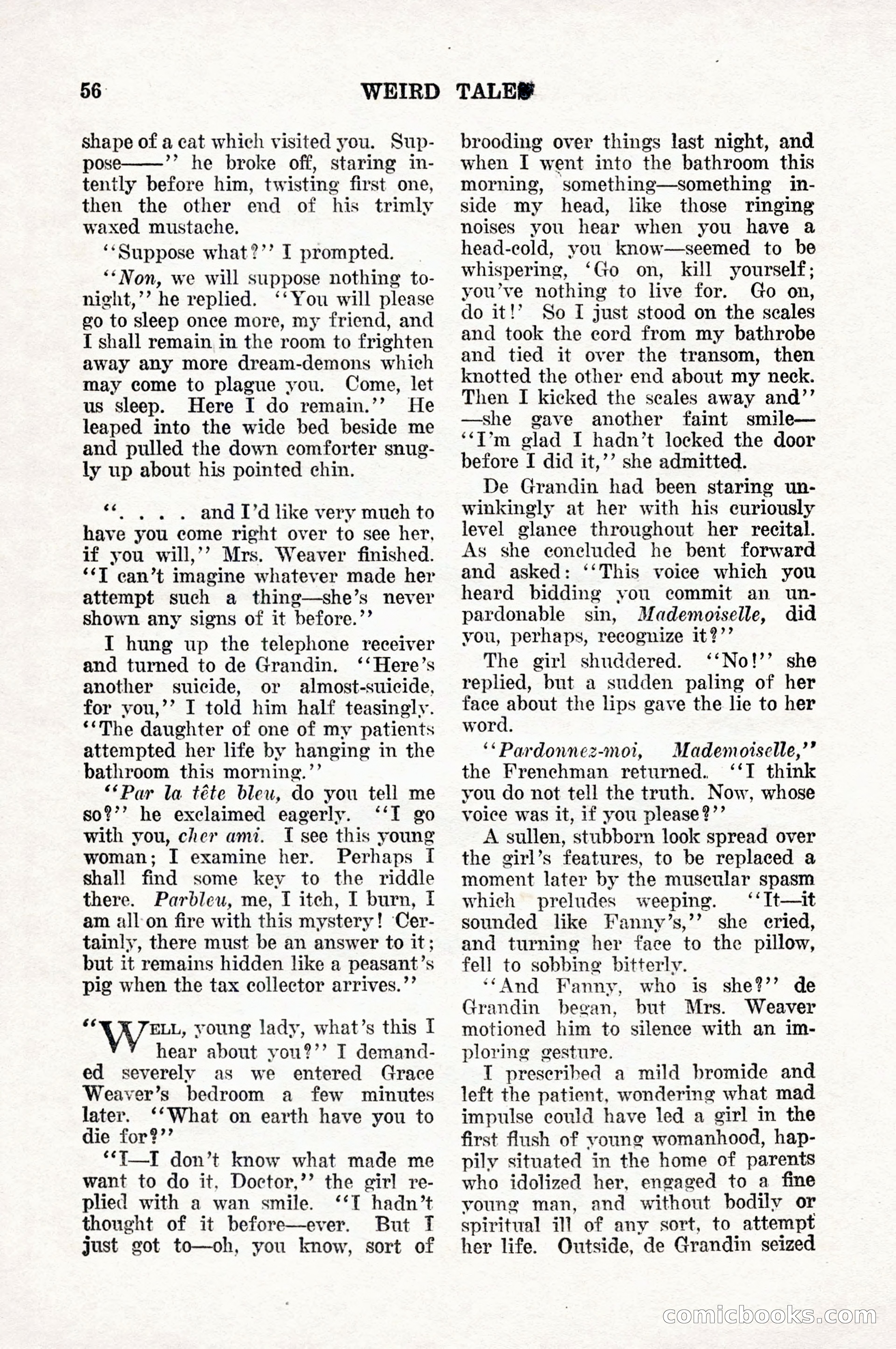 Weird Tales, Vol. 10, No. 1 — page 58 of 148