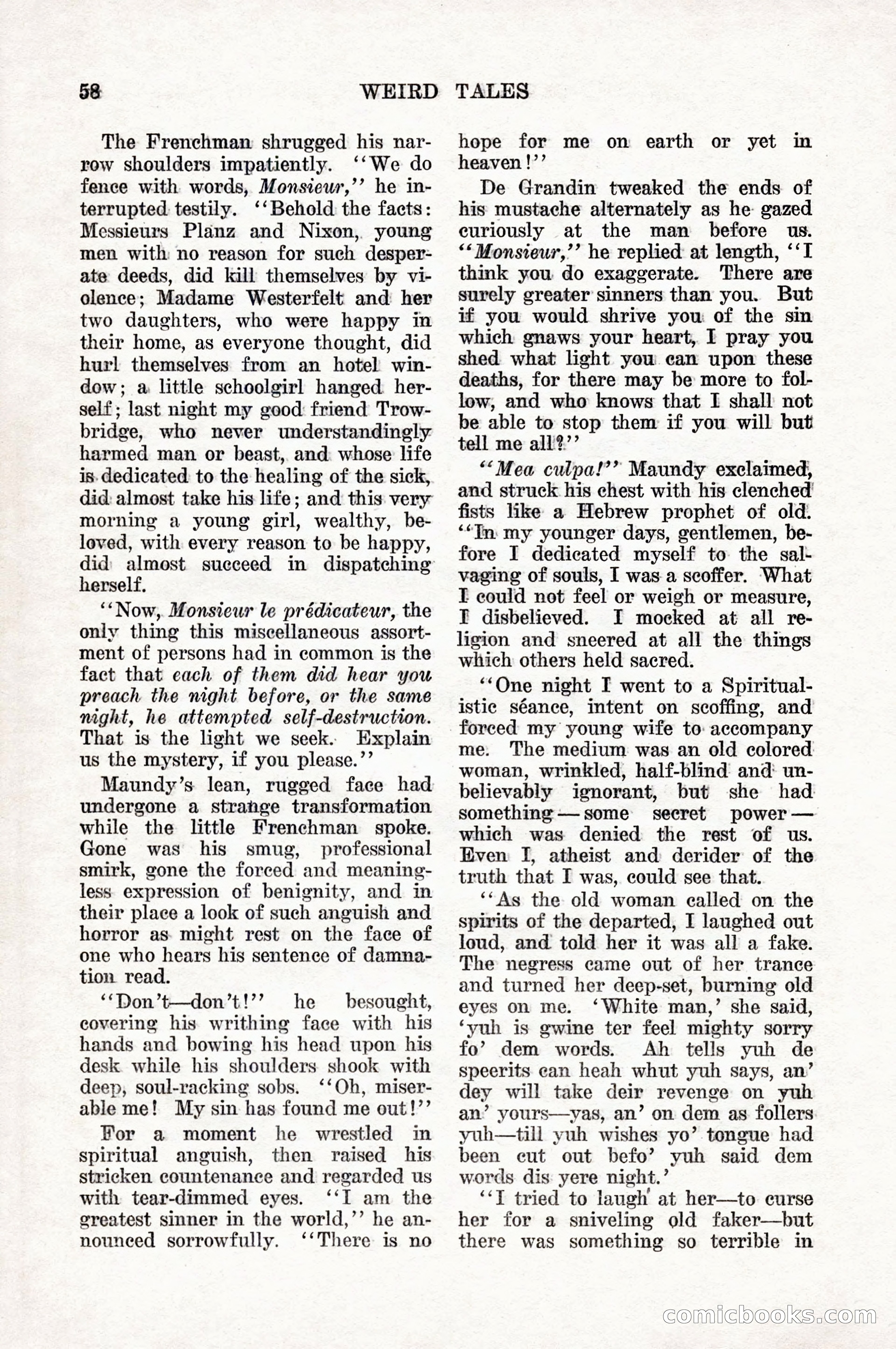 Weird Tales, Vol. 10, No. 1 — page 60 of 148