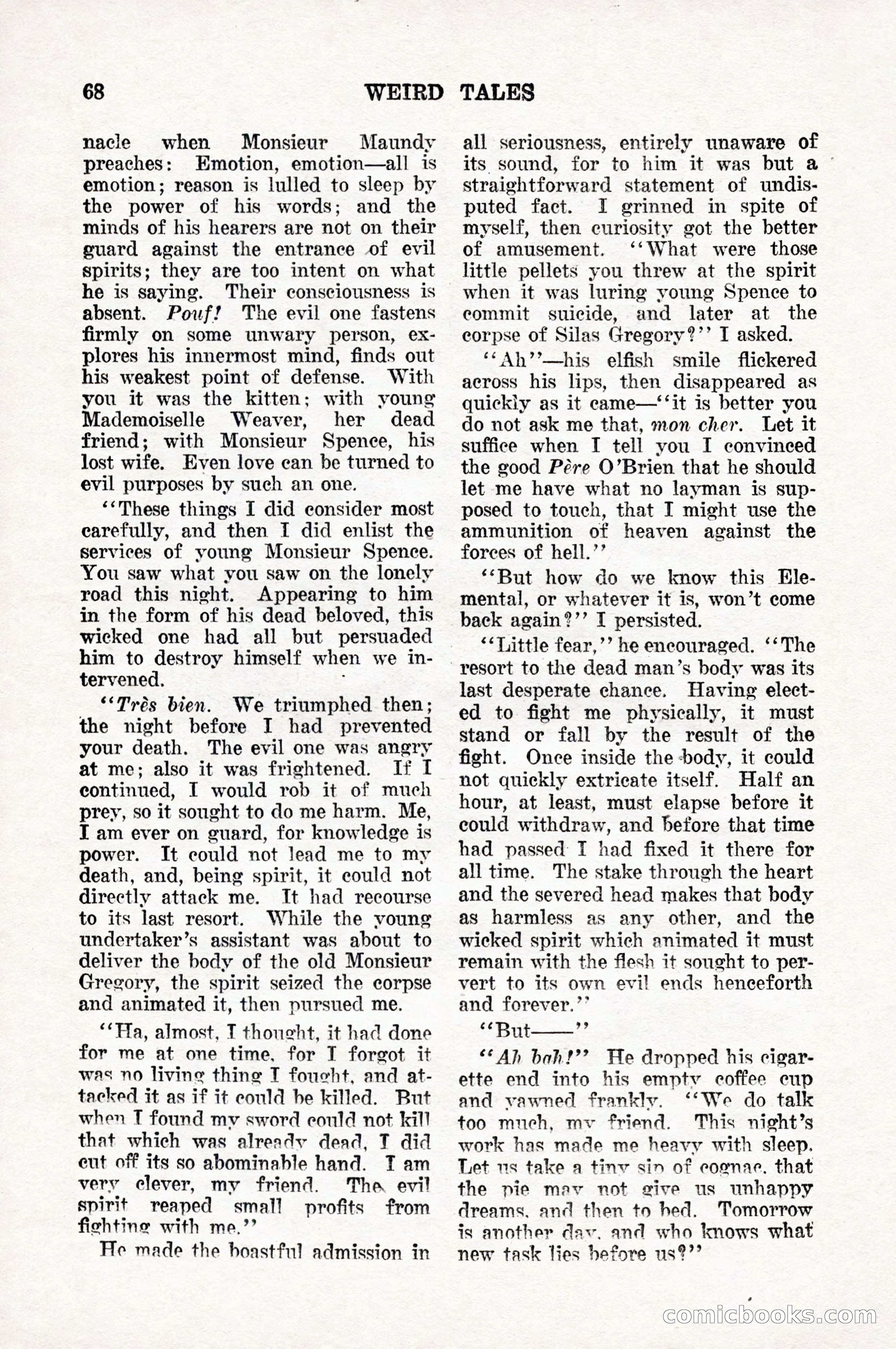 Weird Tales, Vol. 10, No. 1 — page 70 of 148