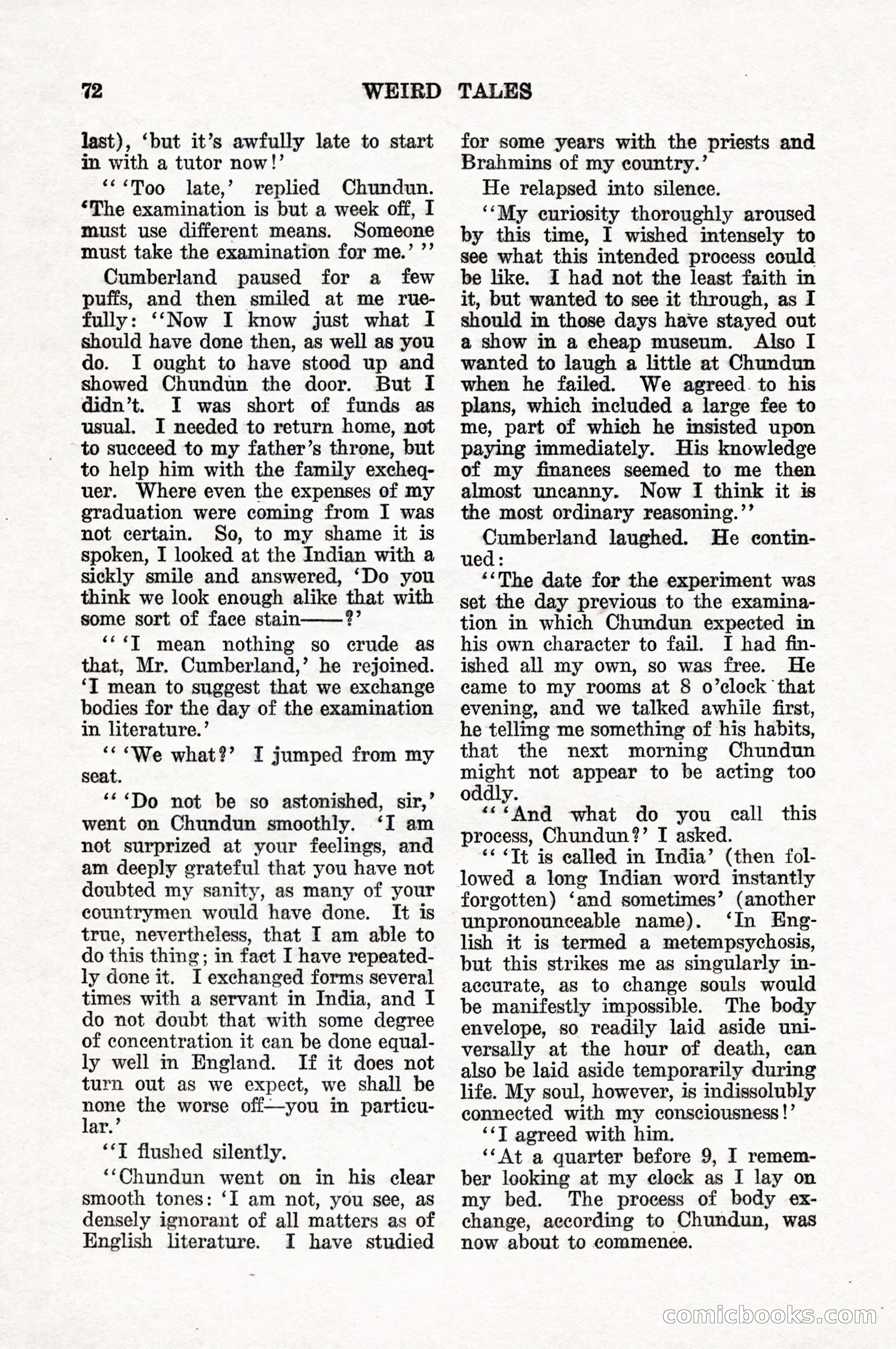Weird Tales, Vol. 10, No. 1 — page 74 of 148