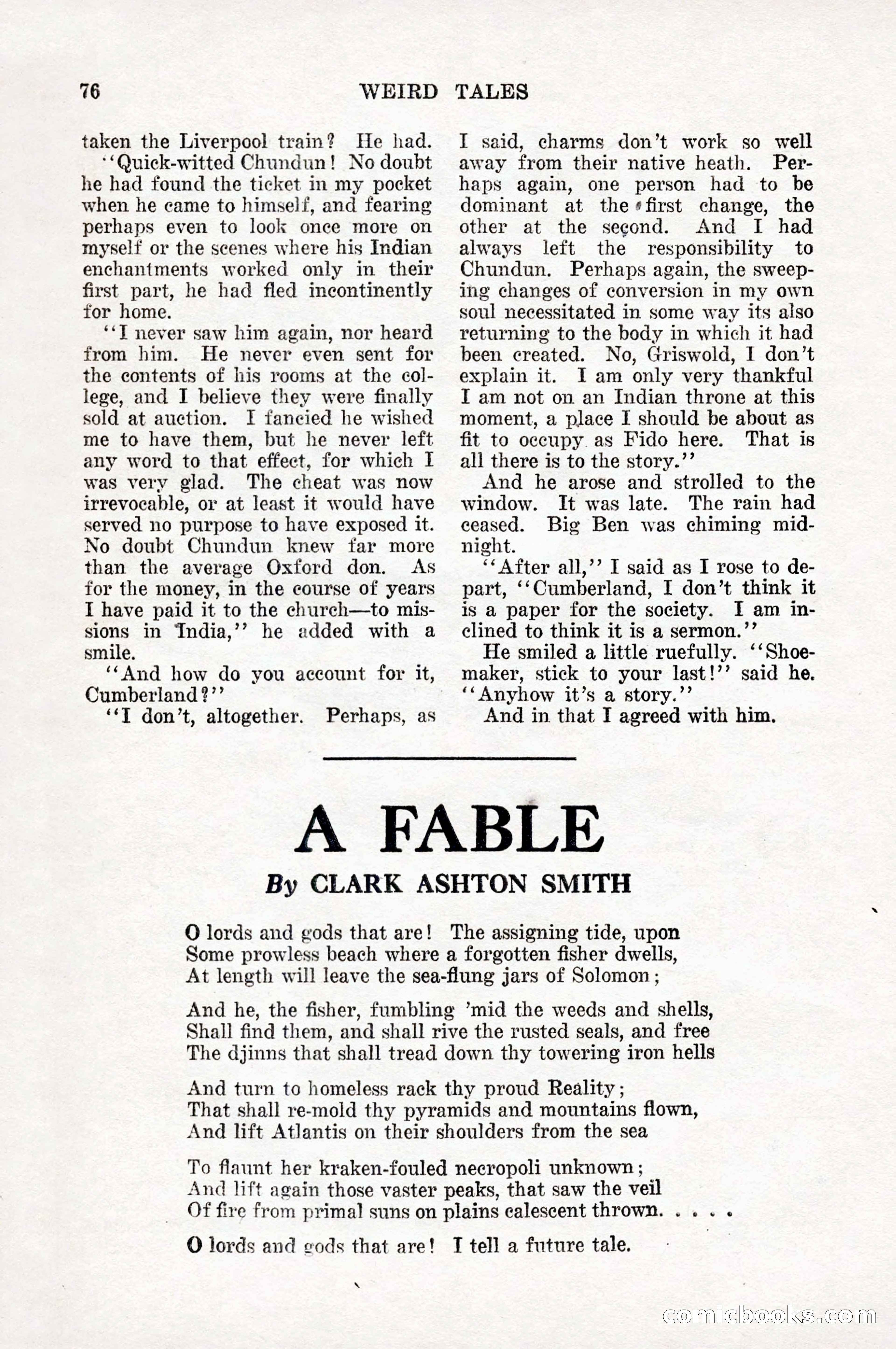 Weird Tales, Vol. 10, No. 1 — page 78 of 148