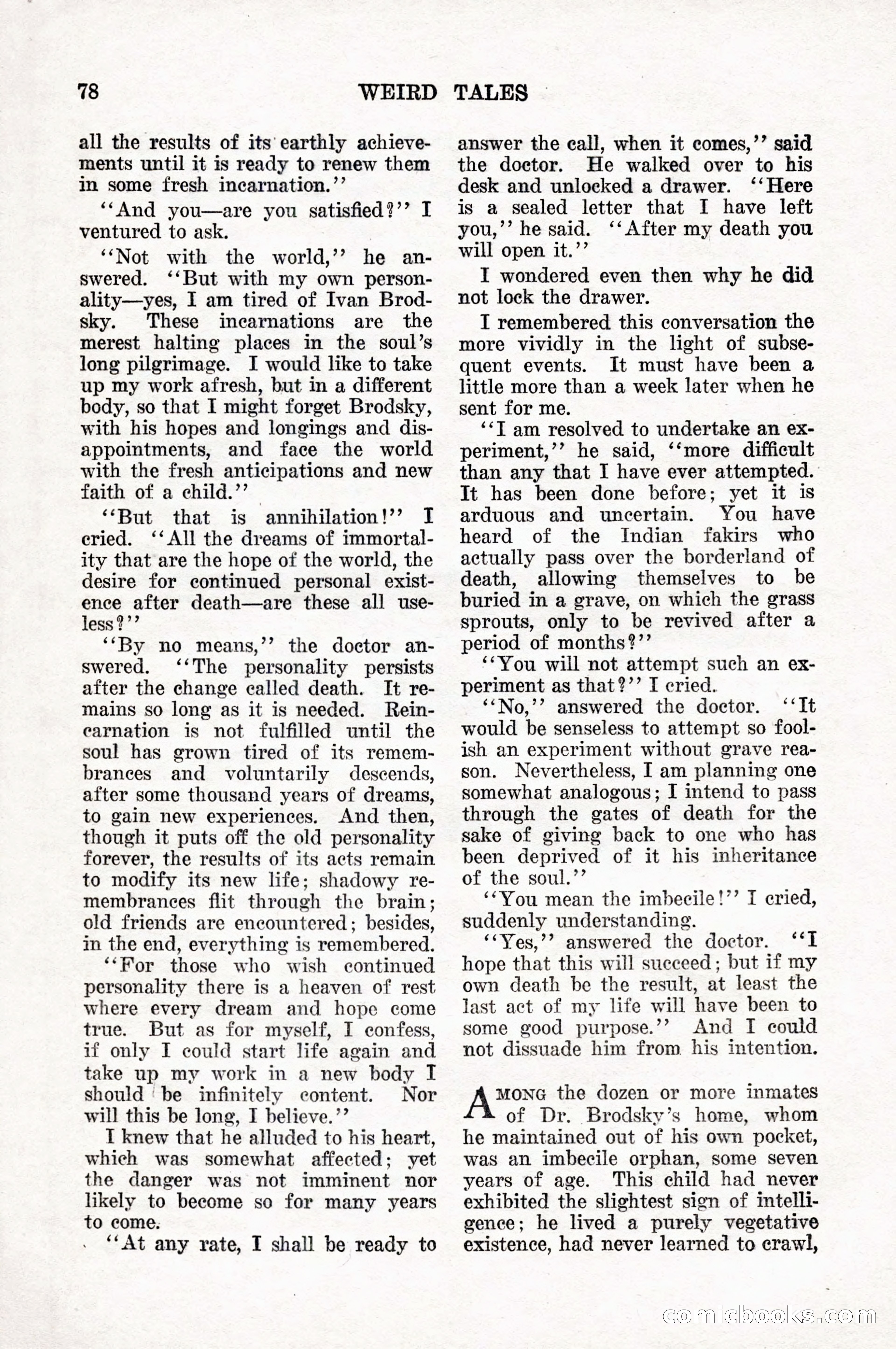 Weird Tales, Vol. 10, No. 1 — page 80 of 148