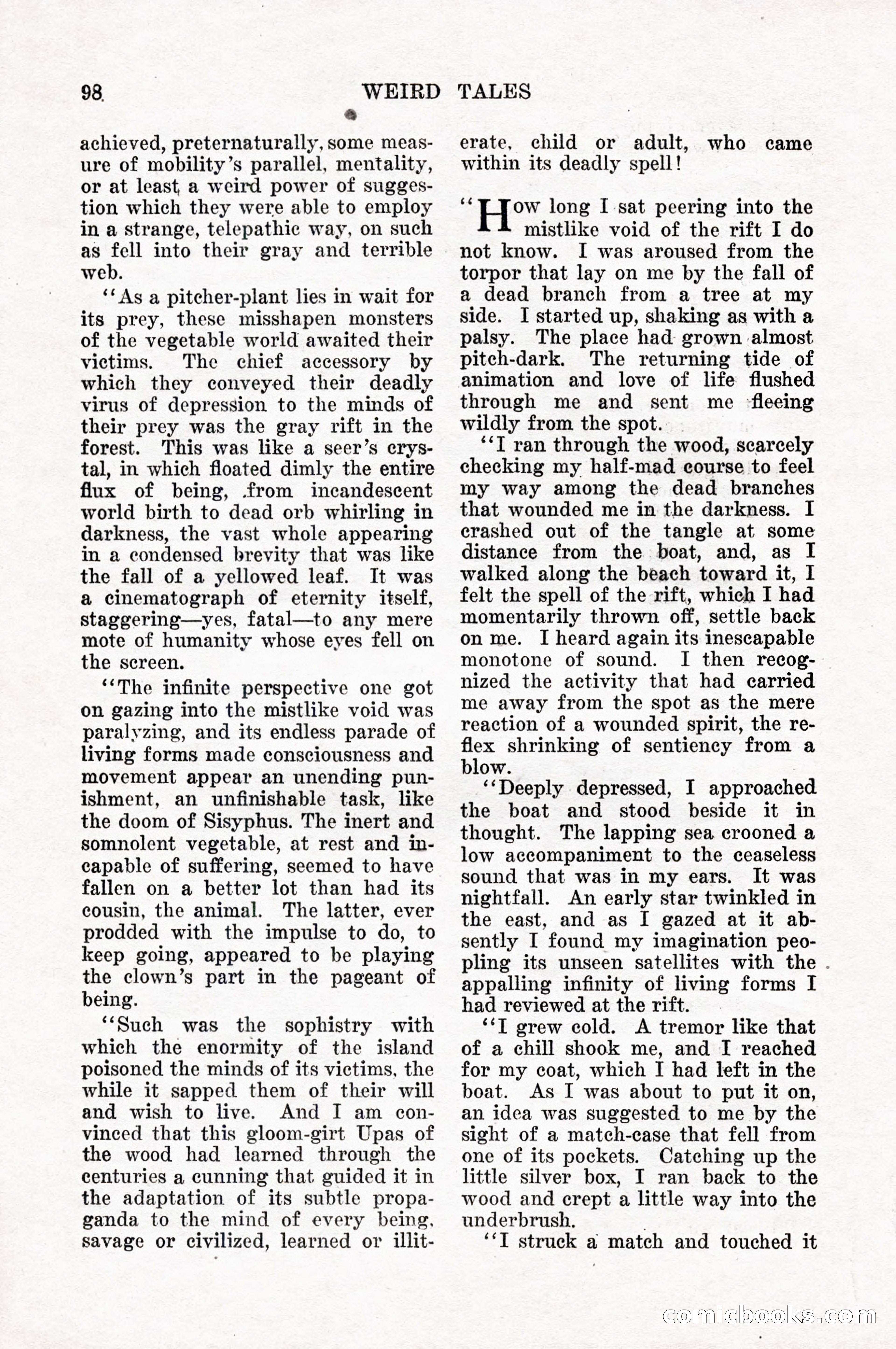 Weird Tales, Vol. 10, No. 1 — page 100 of 148