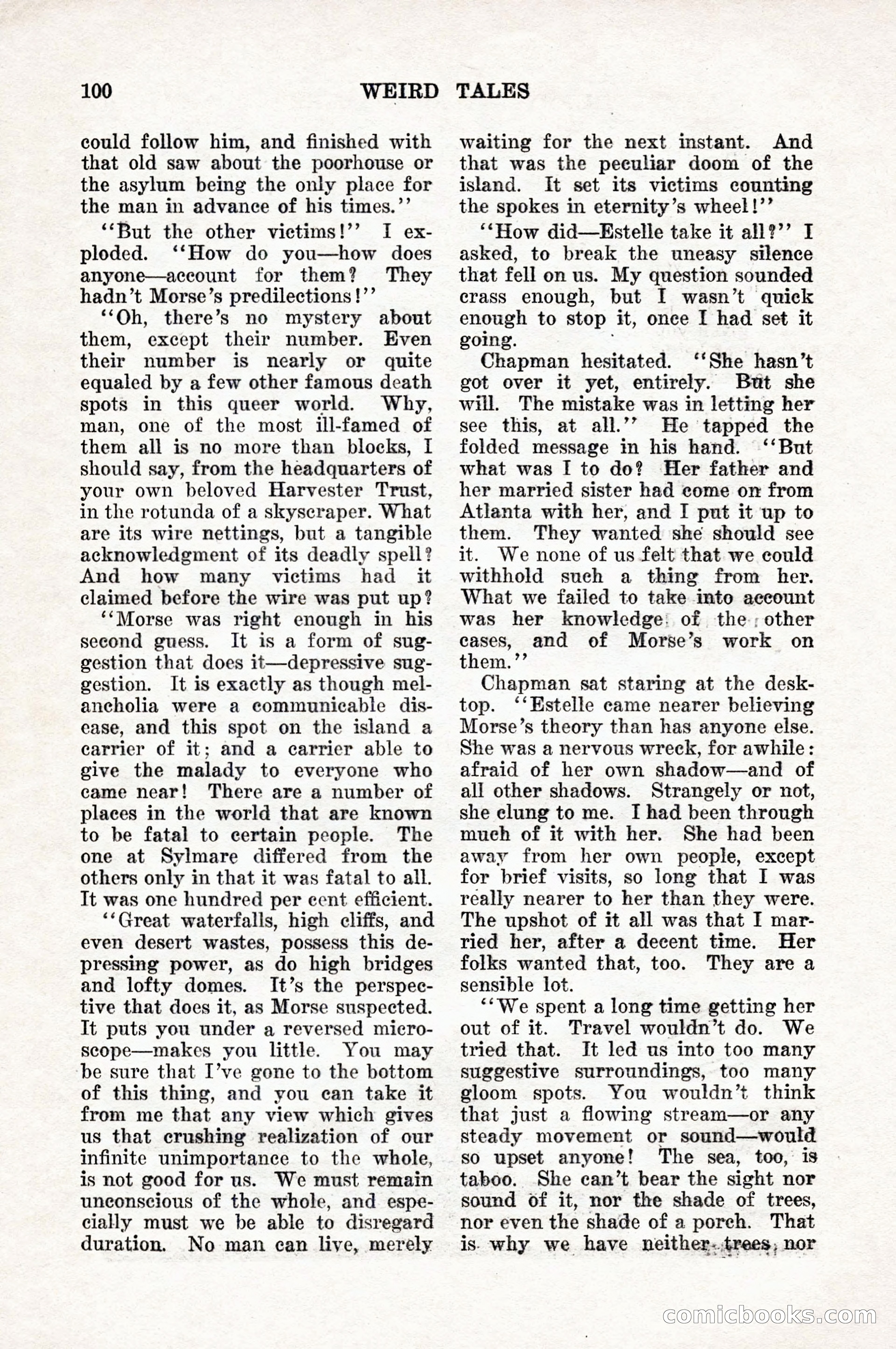Weird Tales, Vol. 10, No. 1 — page 102 of 148