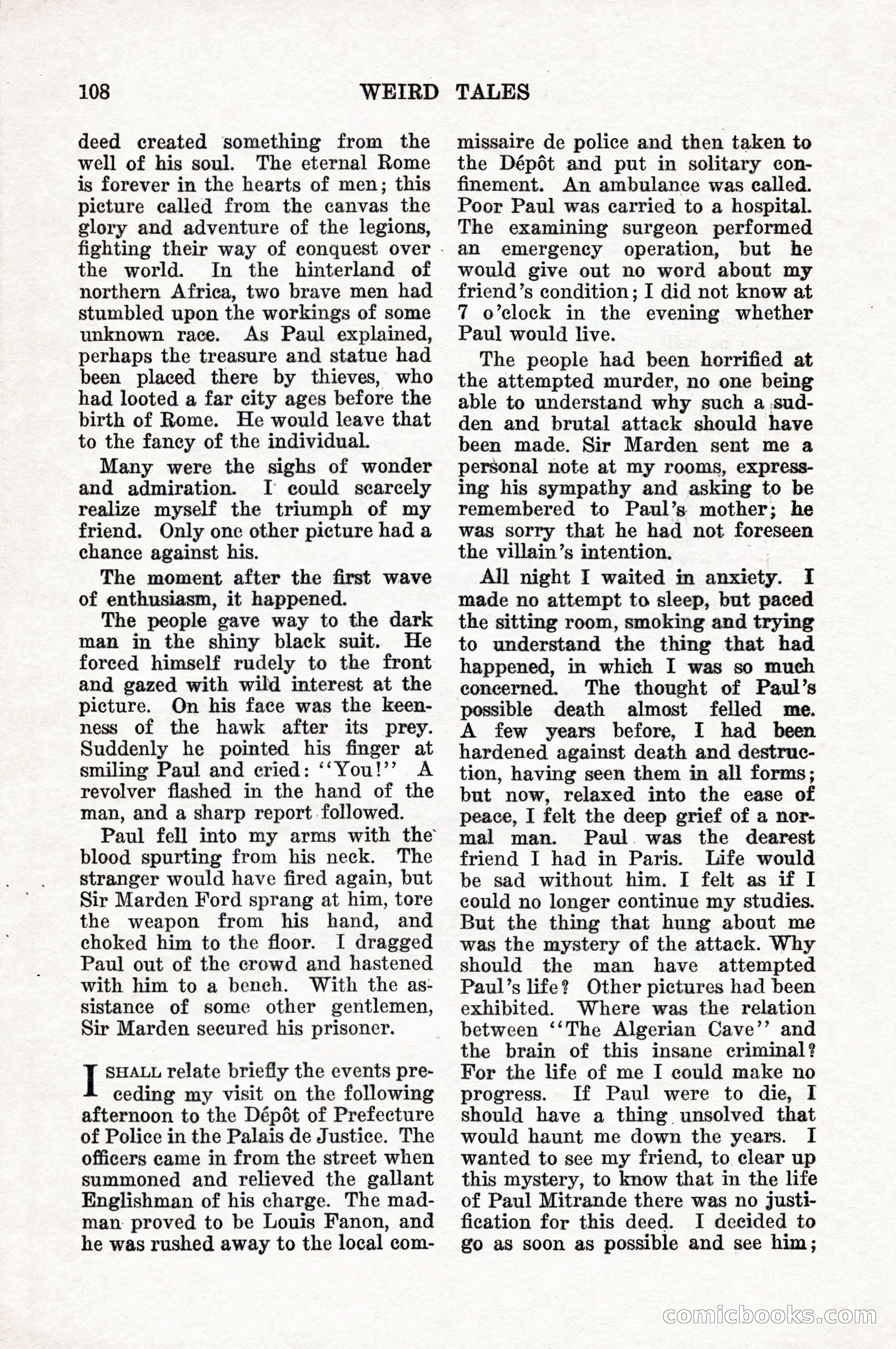 Weird Tales, Vol. 10, No. 1 — page 110 of 148