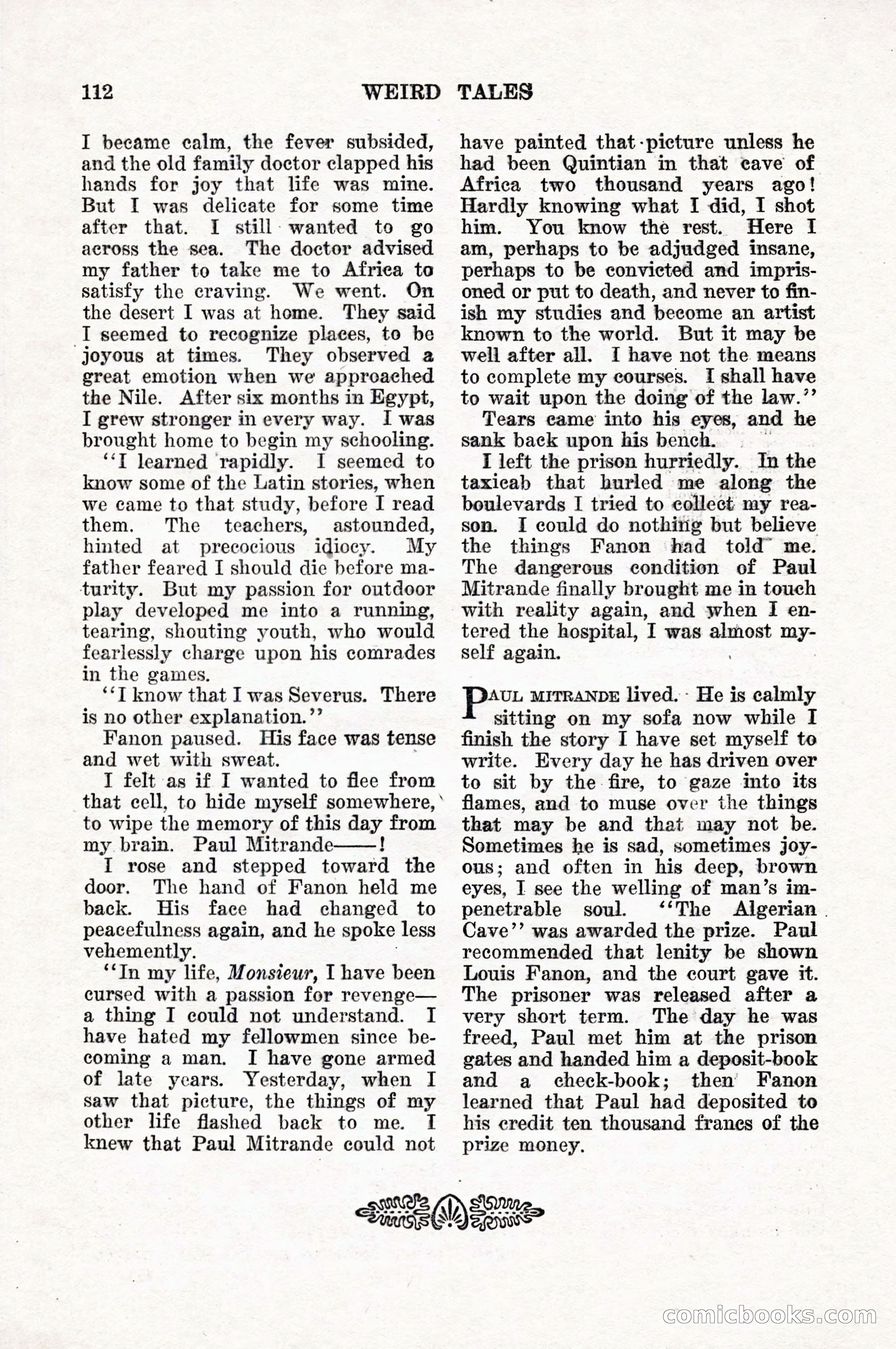 Weird Tales, Vol. 10, No. 1 — page 114 of 148
