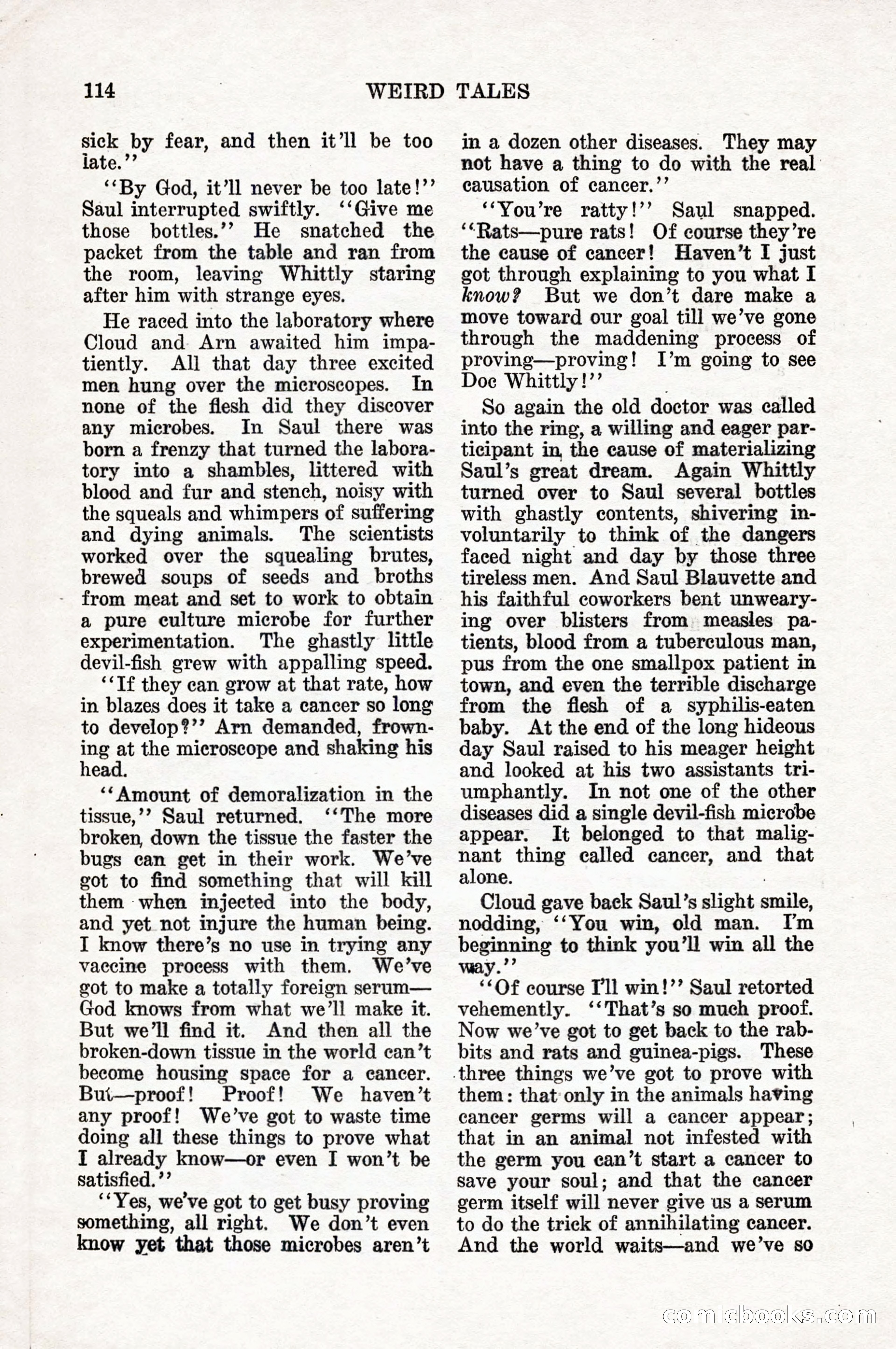 Weird Tales, Vol. 10, No. 1 — page 116 of 148