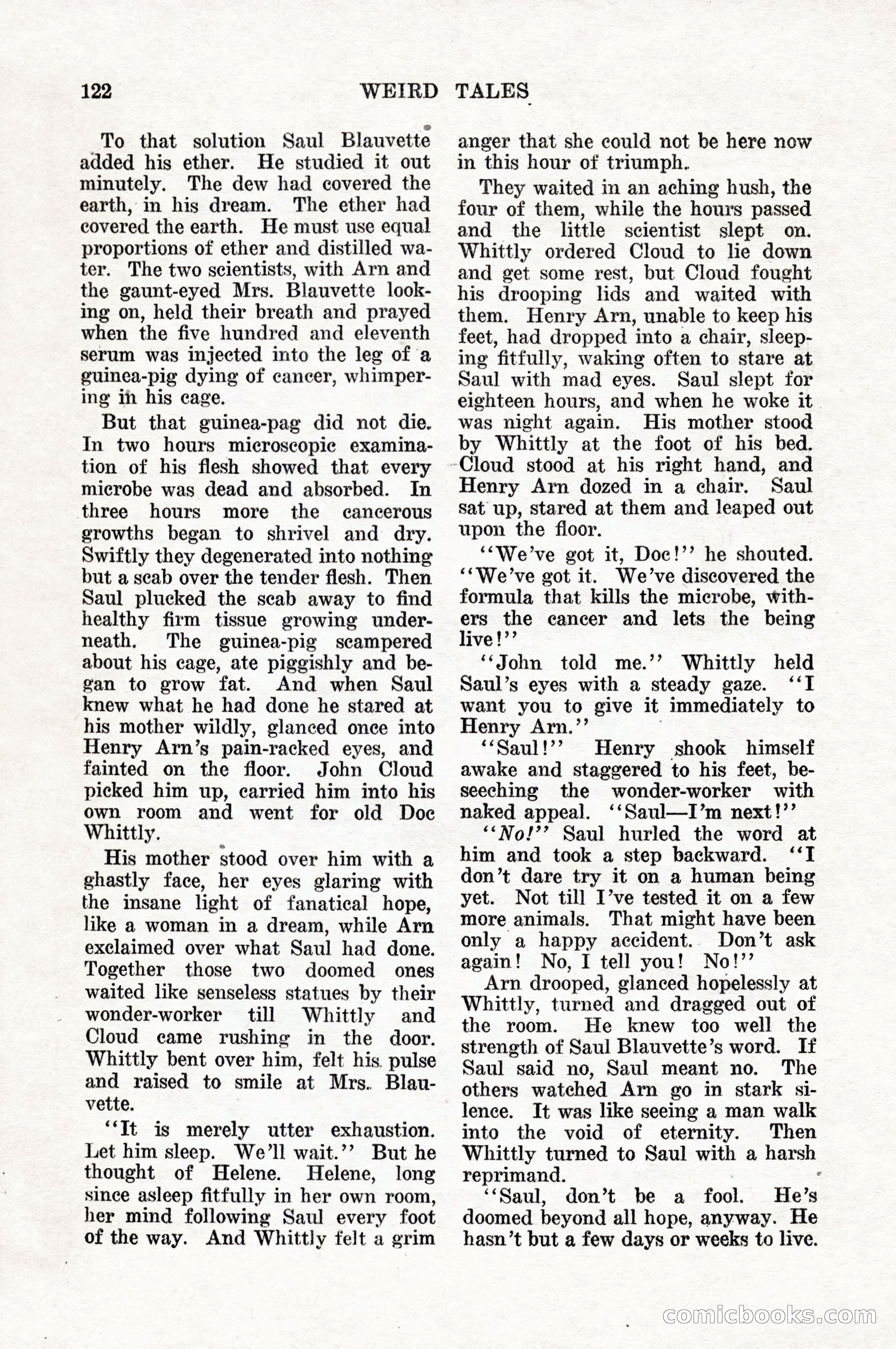 Weird Tales, Vol. 10, No. 1 — page 124 of 148