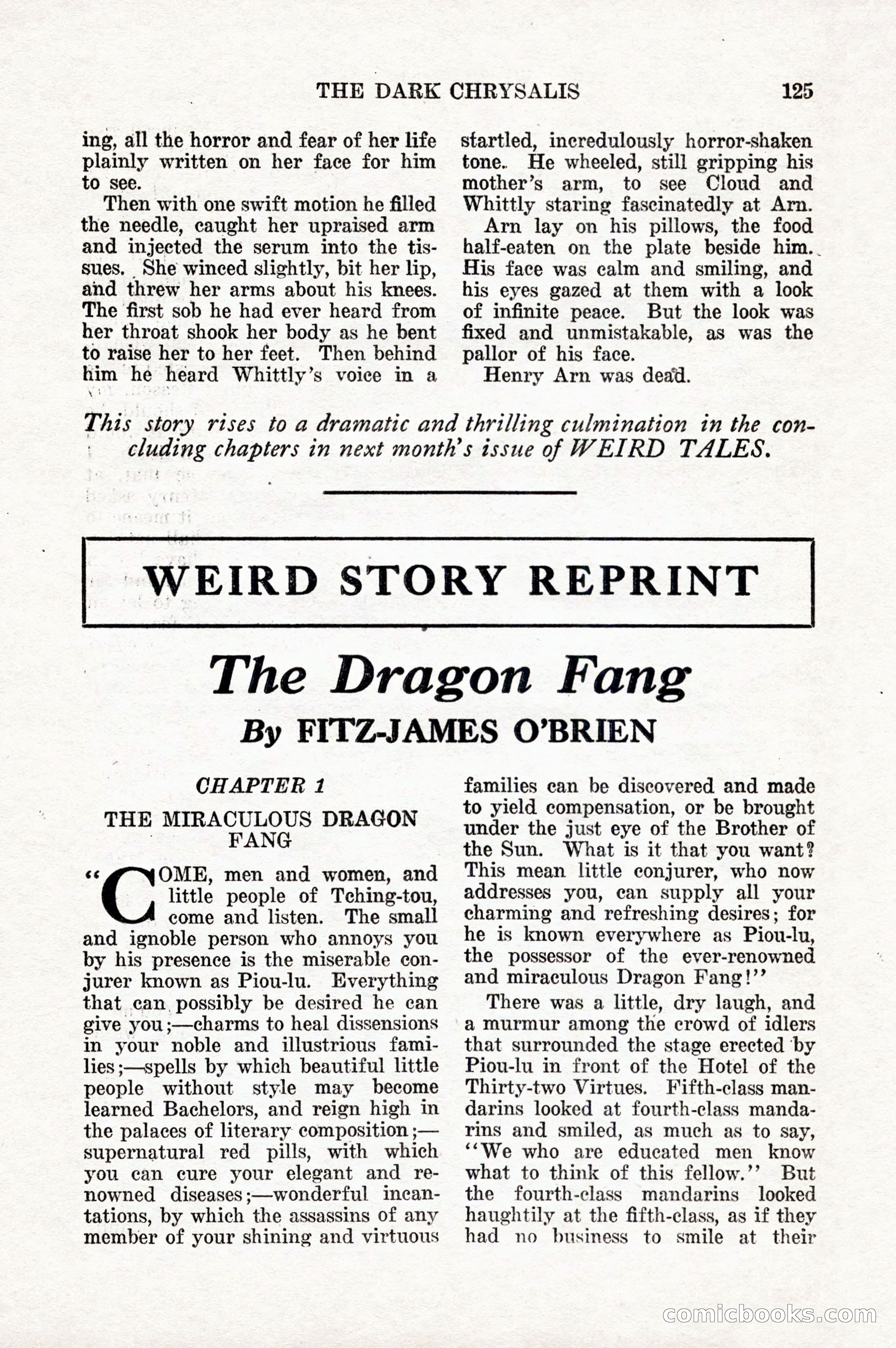 Weird Tales, Vol. 10, No. 1 — page 127 of 148