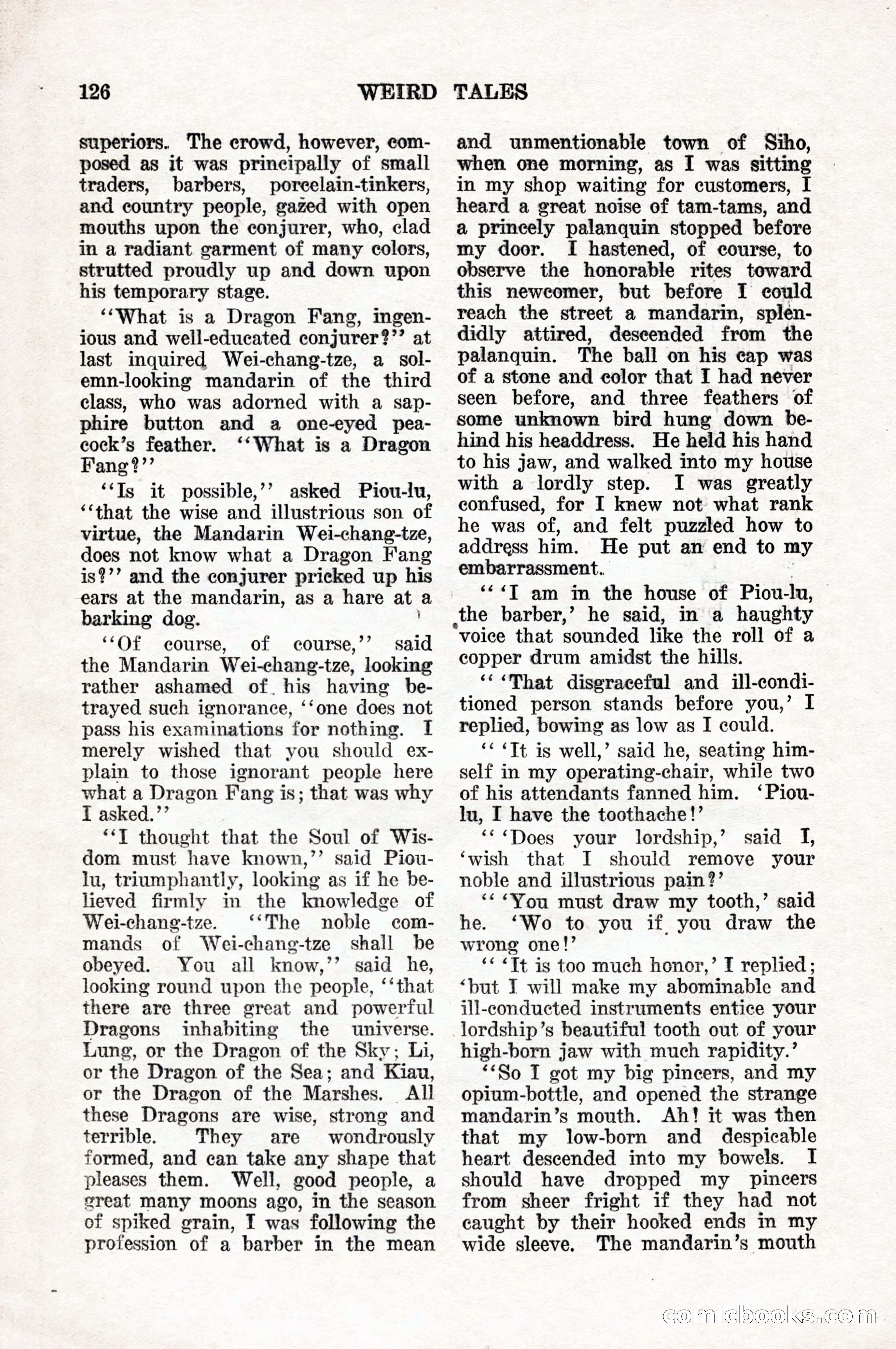 Weird Tales, Vol. 10, No. 1 — page 128 of 148