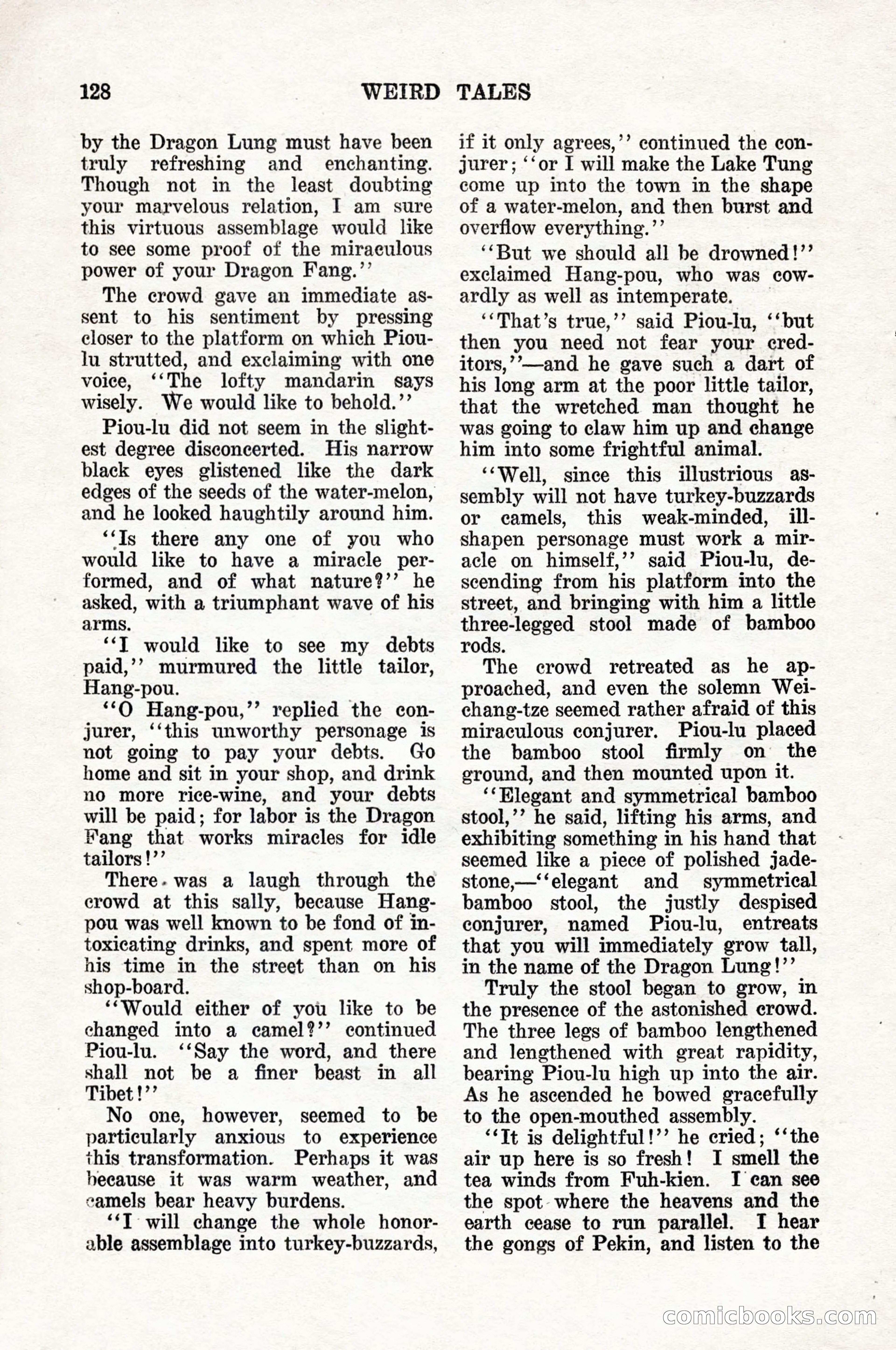 Weird Tales, Vol. 10, No. 1 — page 130 of 148