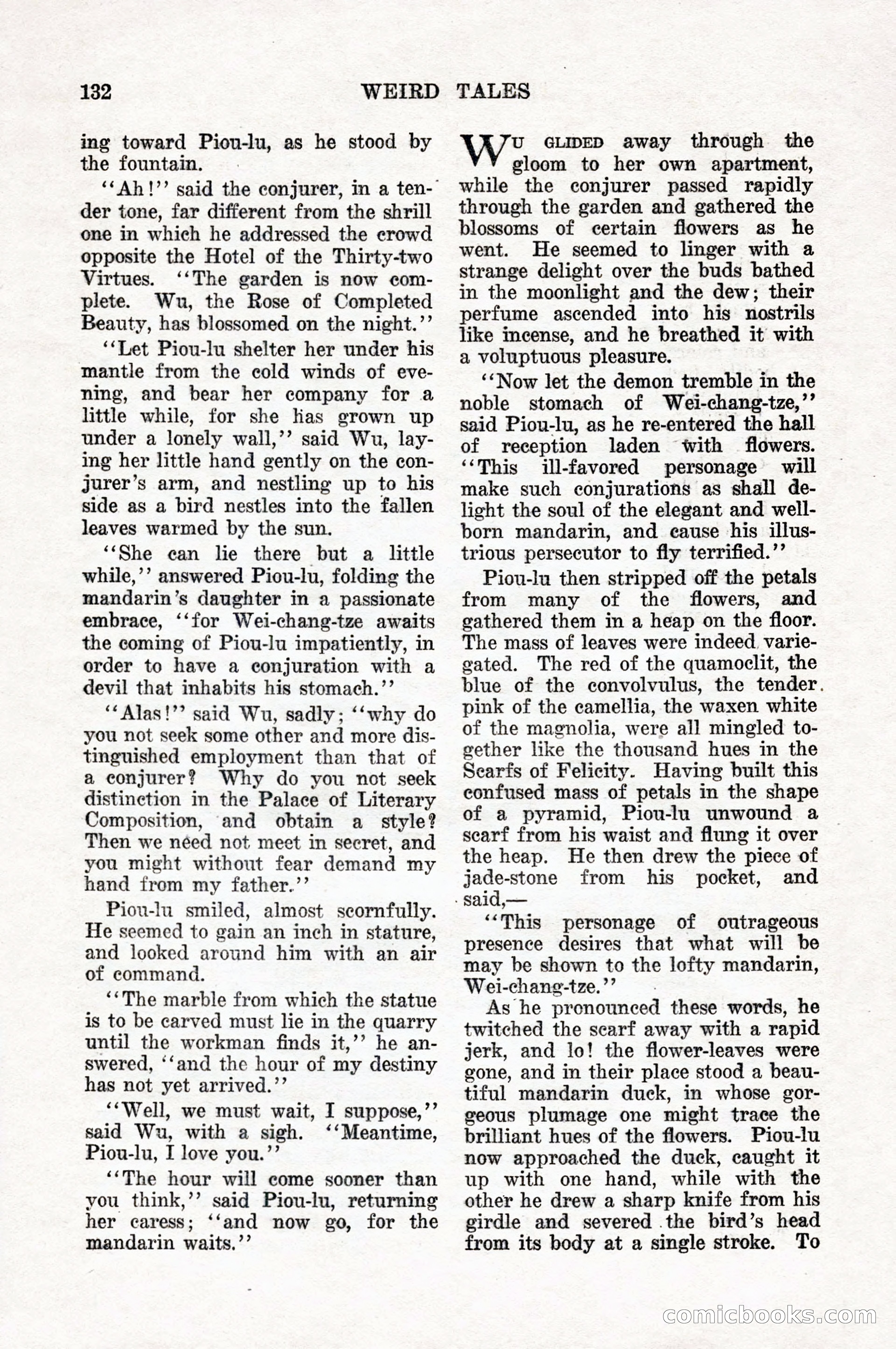 Weird Tales, Vol. 10, No. 1 — page 134 of 148