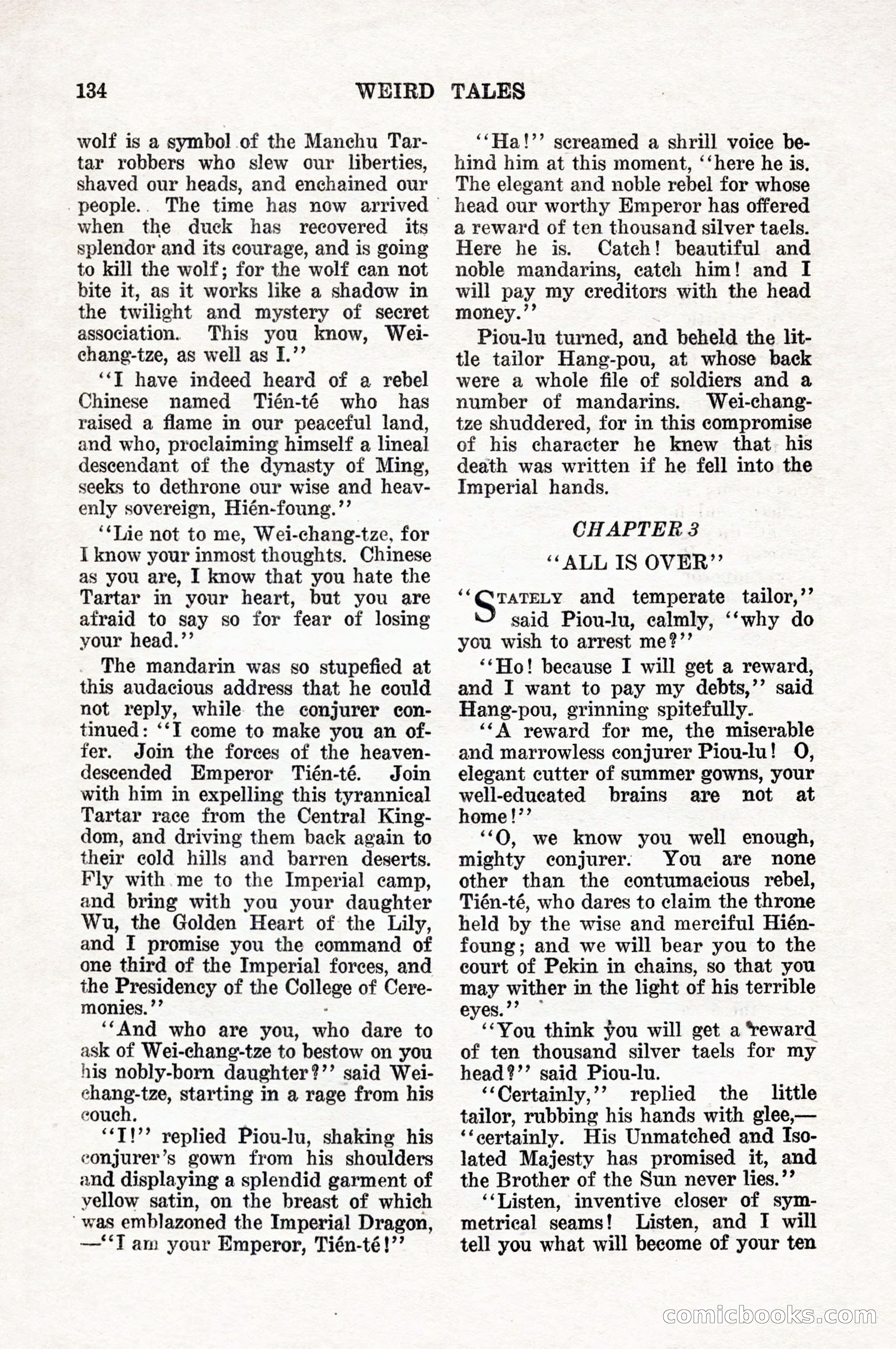 Weird Tales, Vol. 10, No. 1 — page 136 of 148