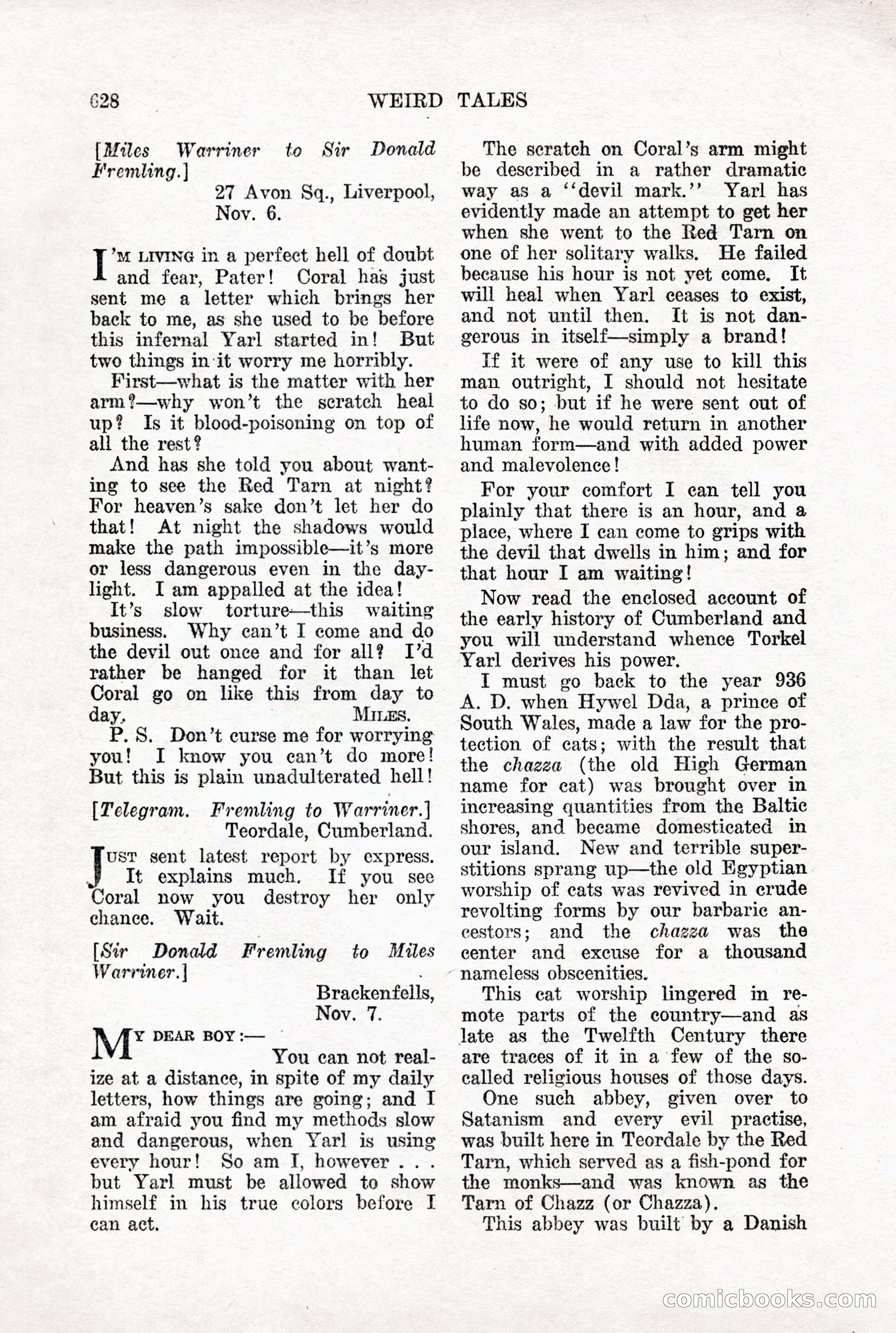 Weird Tales, Vol. X, No. 5 — page 54 of 148