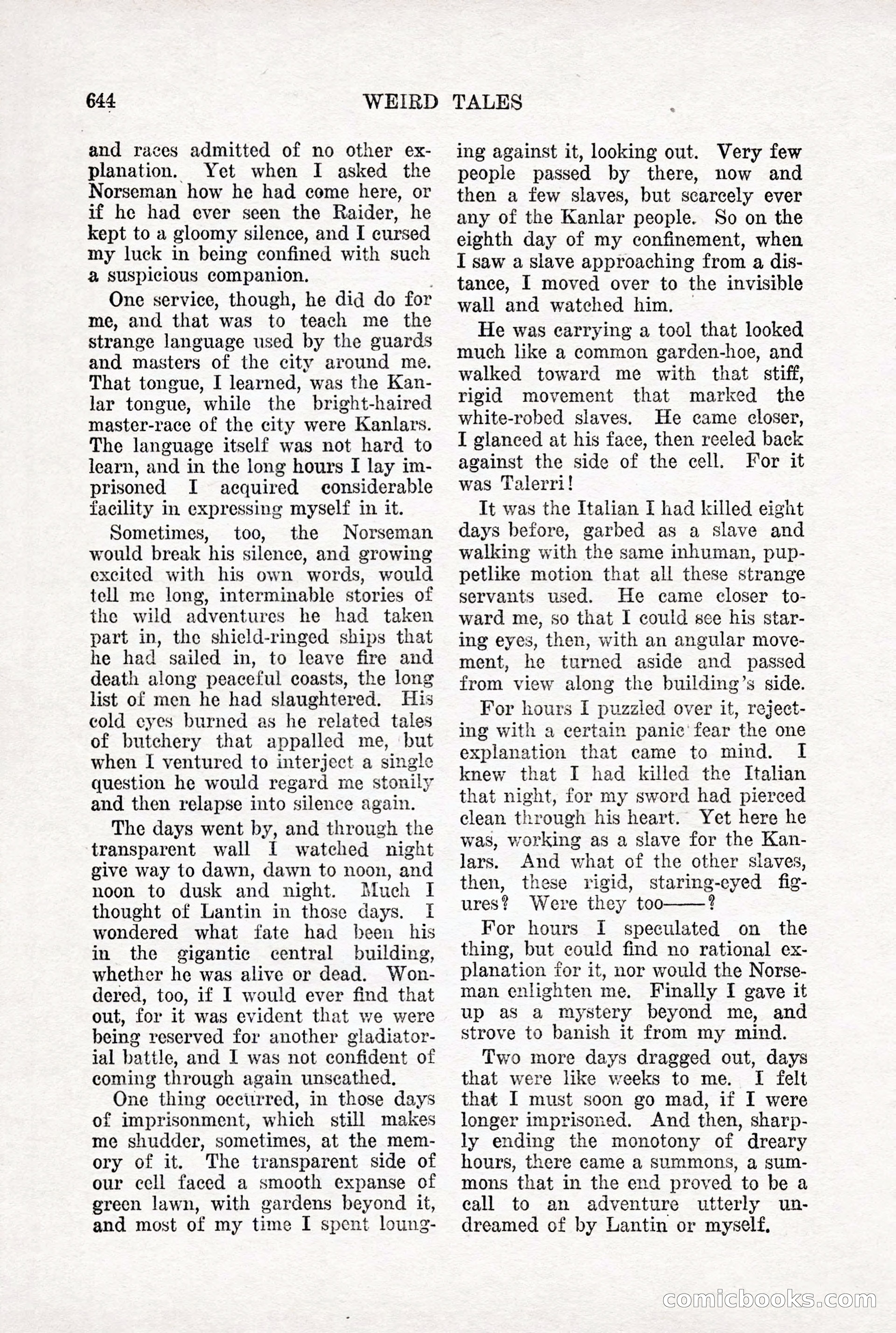 Weird Tales, Vol. X, No. 5 — page 70 of 148
