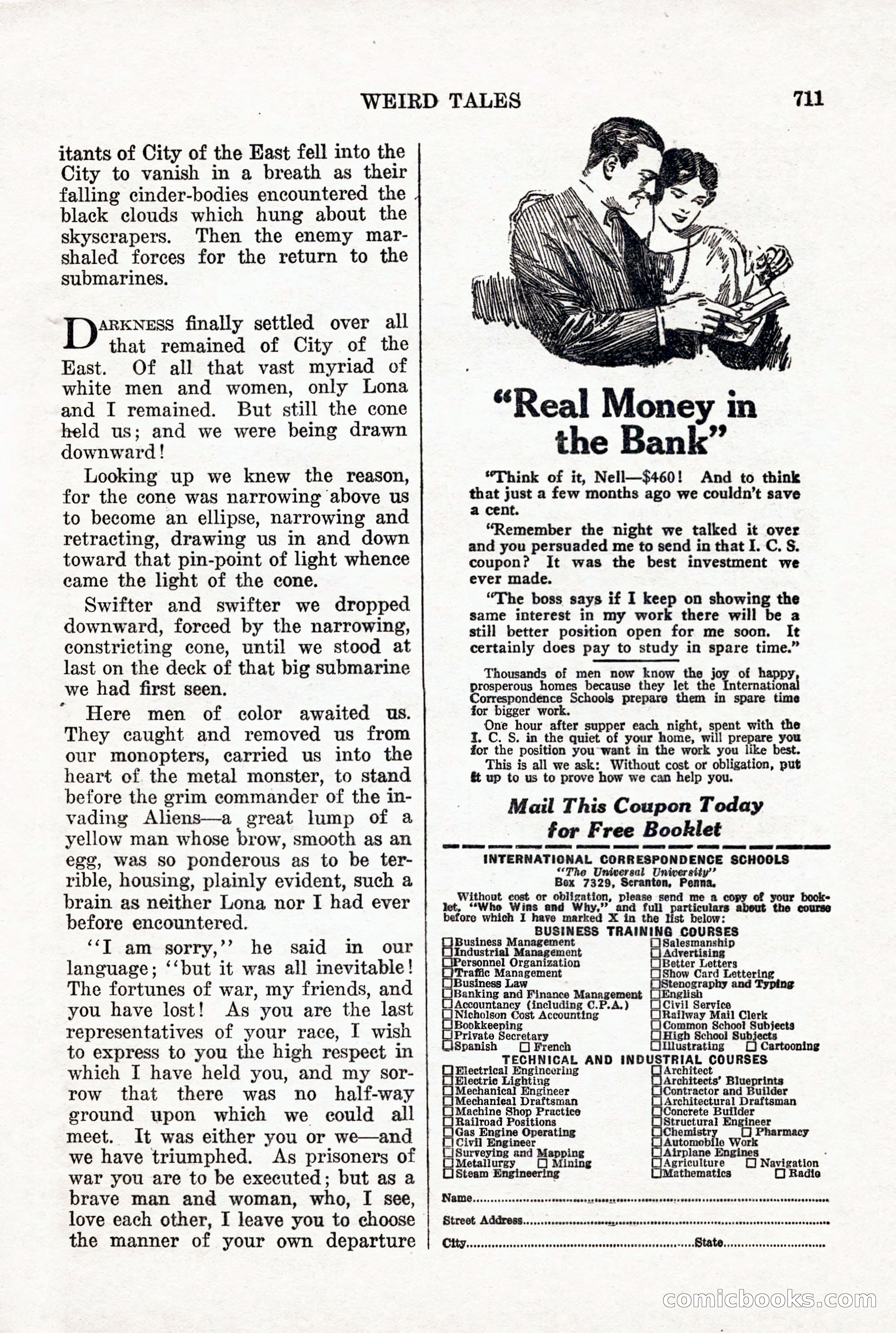 Weird Tales, Vol. X, No. 5 — page 137 of 148