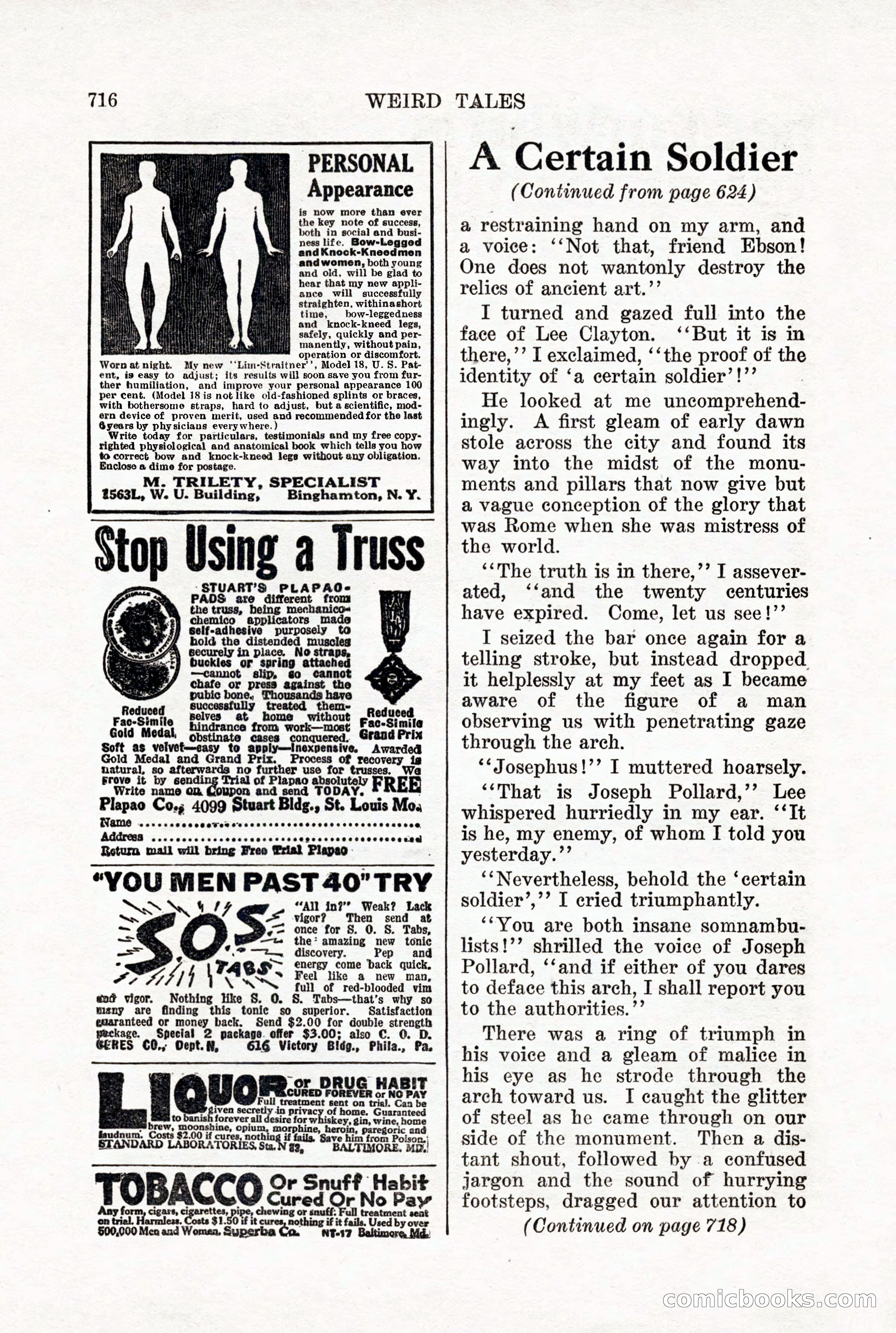 Weird Tales, Vol. X, No. 5 — page 142 of 148