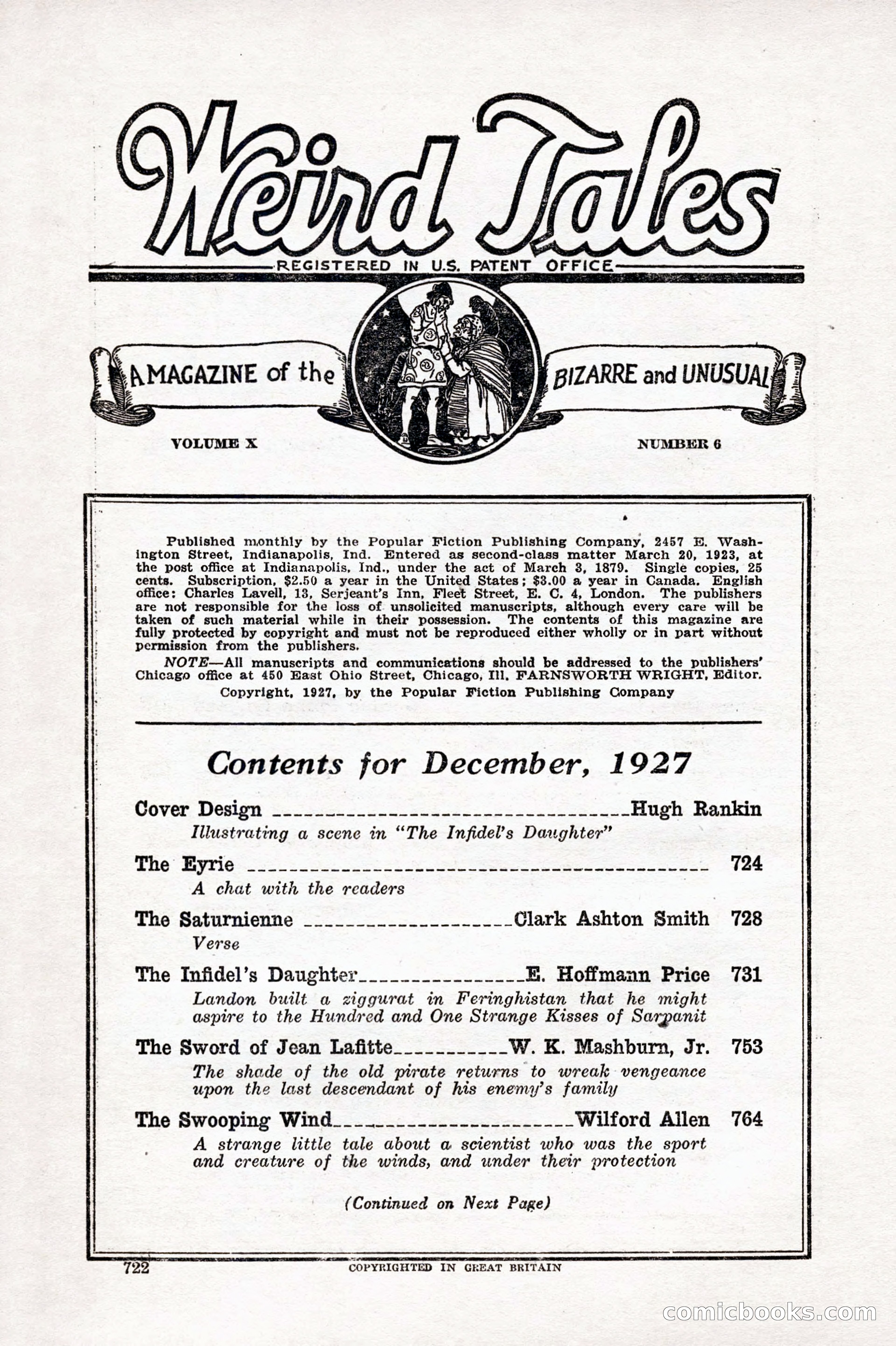 Weird Tales, December 1927 — page 4 of 148