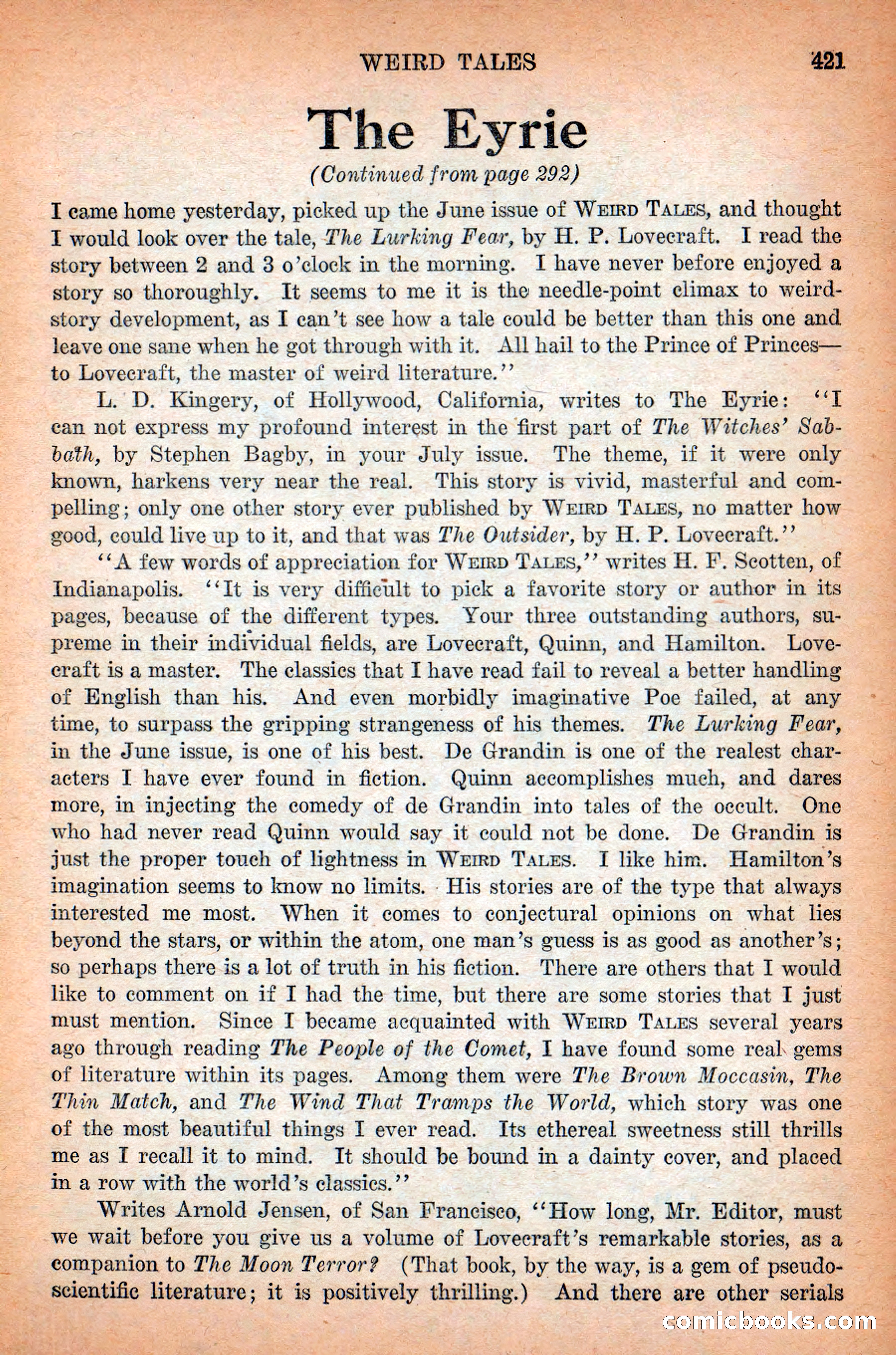 Weird Tales, September 1928 — page 135 of 148
