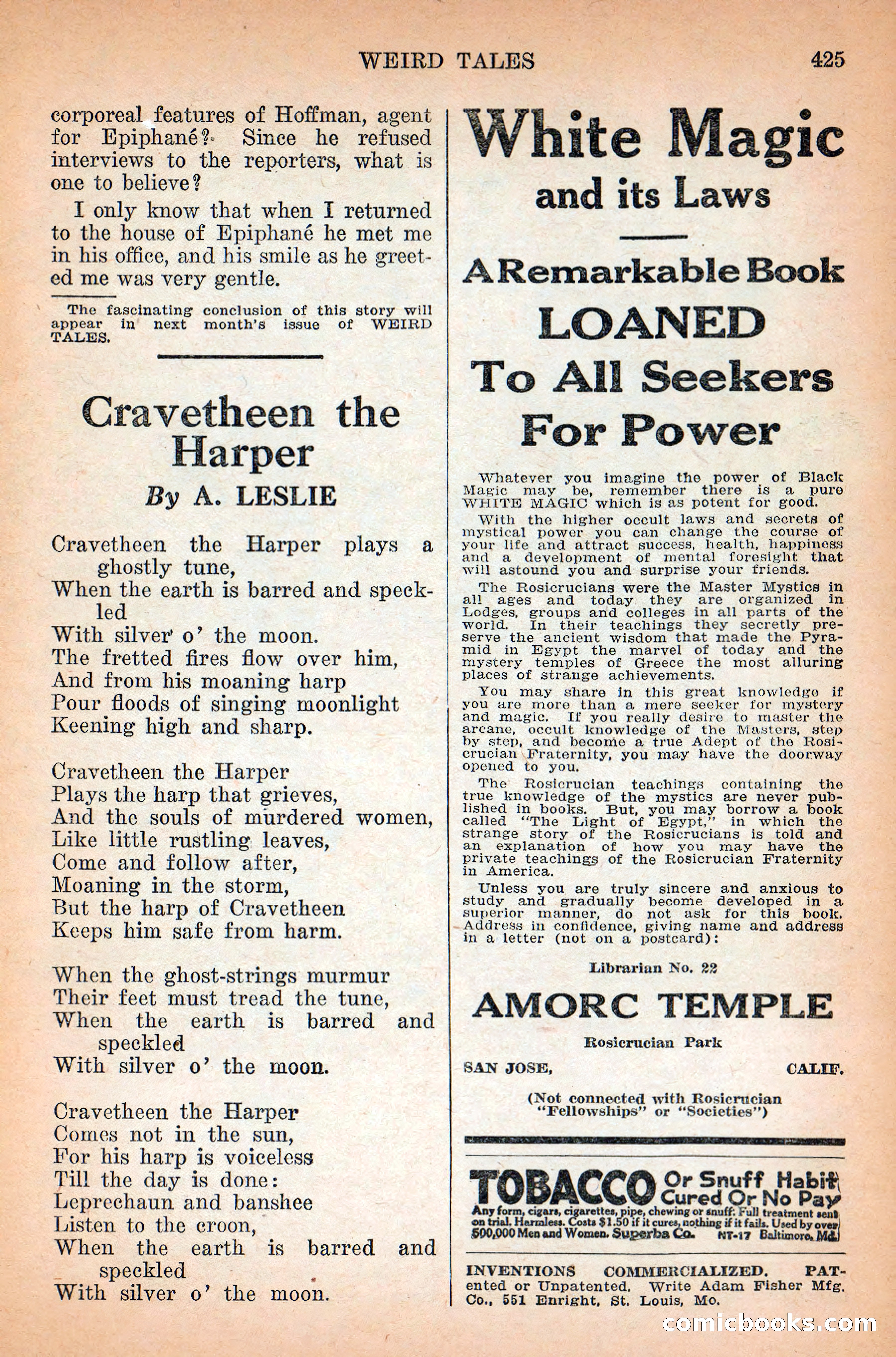 Weird Tales, September 1928 — page 139 of 148