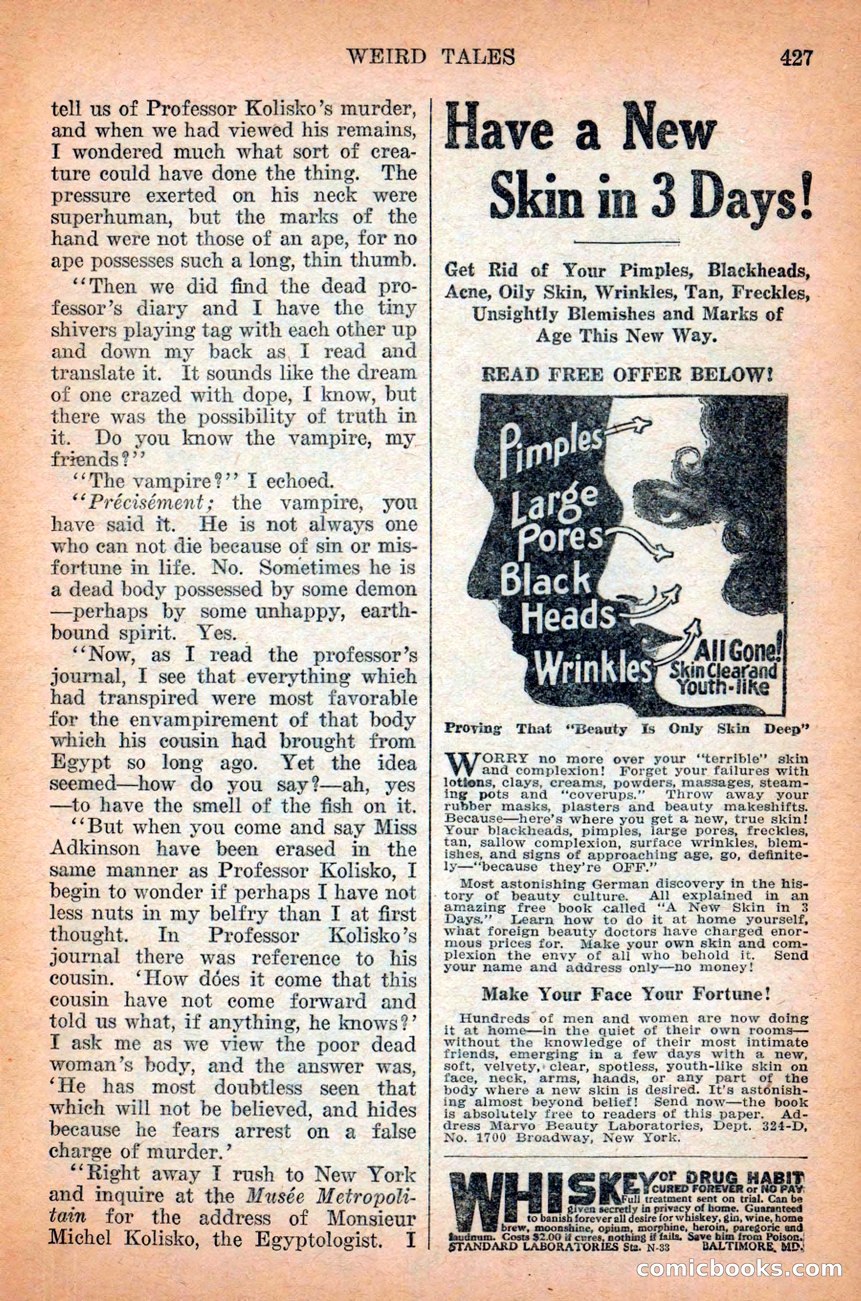 Weird Tales, September 1928 — page 141 of 148