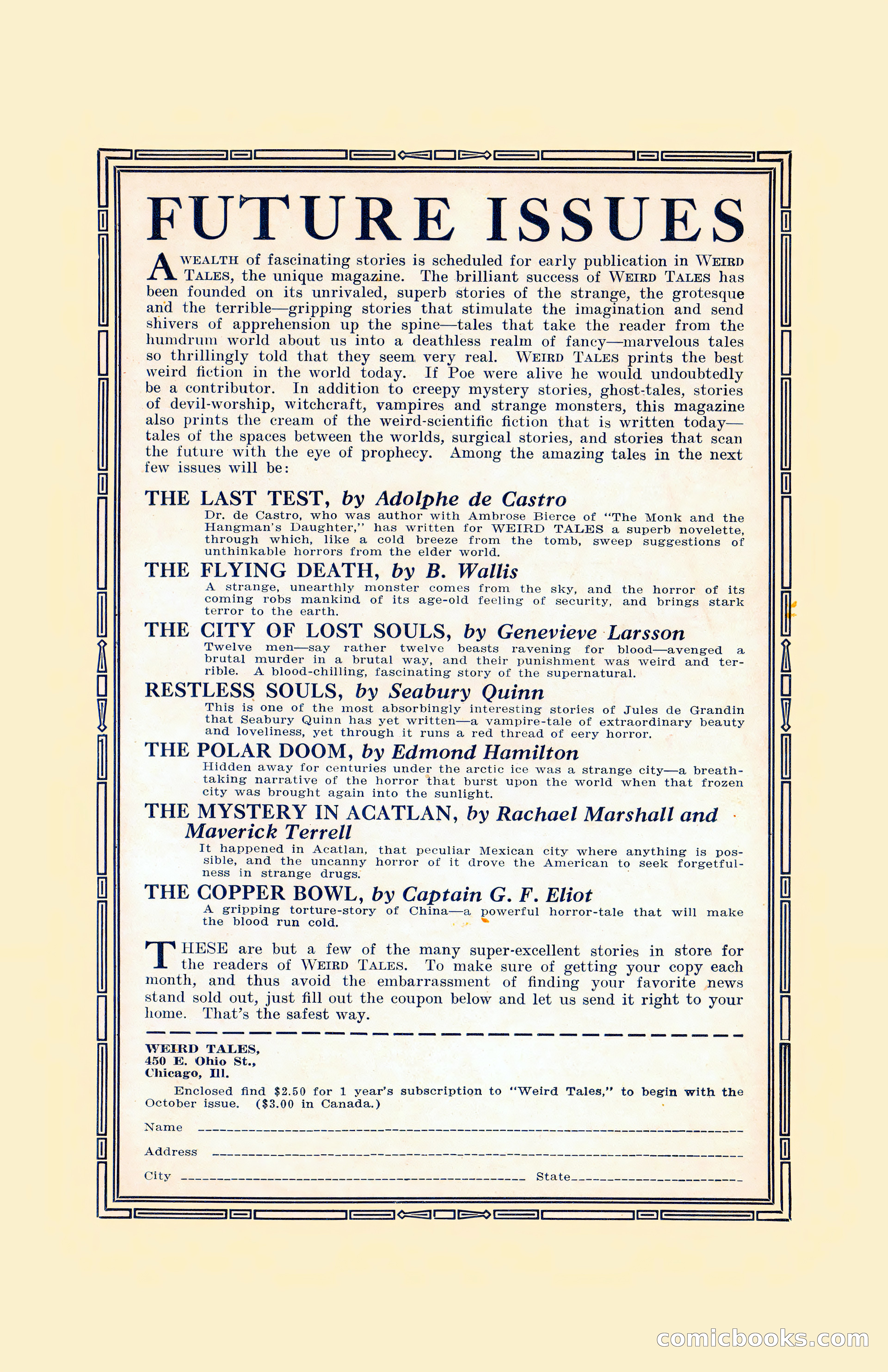 Weird Tales, September 1928 — page 146 of 148
